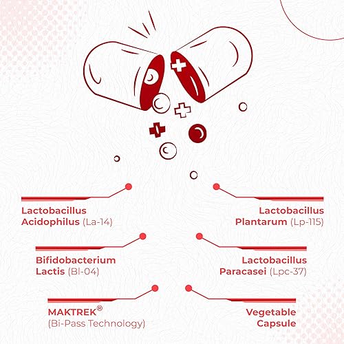 Miniatura 3 de Foods For Gut Cápsulas probióticas de 60 mil millones de ufc  Tecnología MAKTrek Bipass  Apoyo digestivo e inmunológico 120 cápsulas