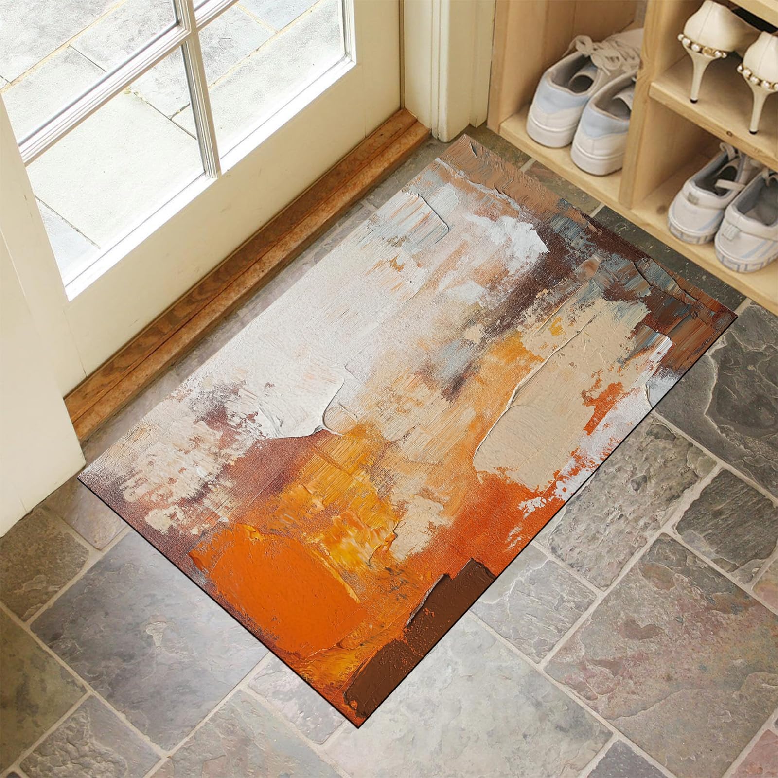 Paillasson attrape poussière lavable en machine et tapis de sol absorbant 50x80cm pour porte