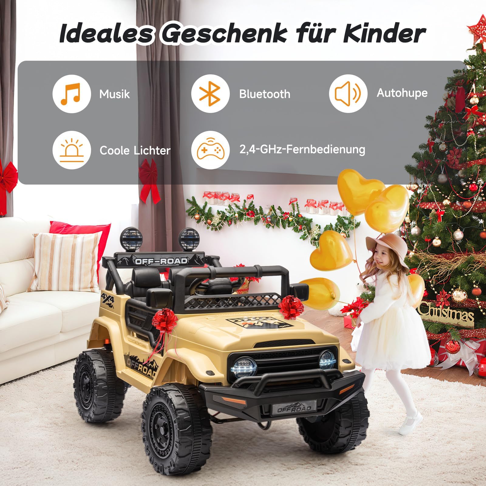 Garvee Auto Elettrica per Bambini 12V Fuoristrada