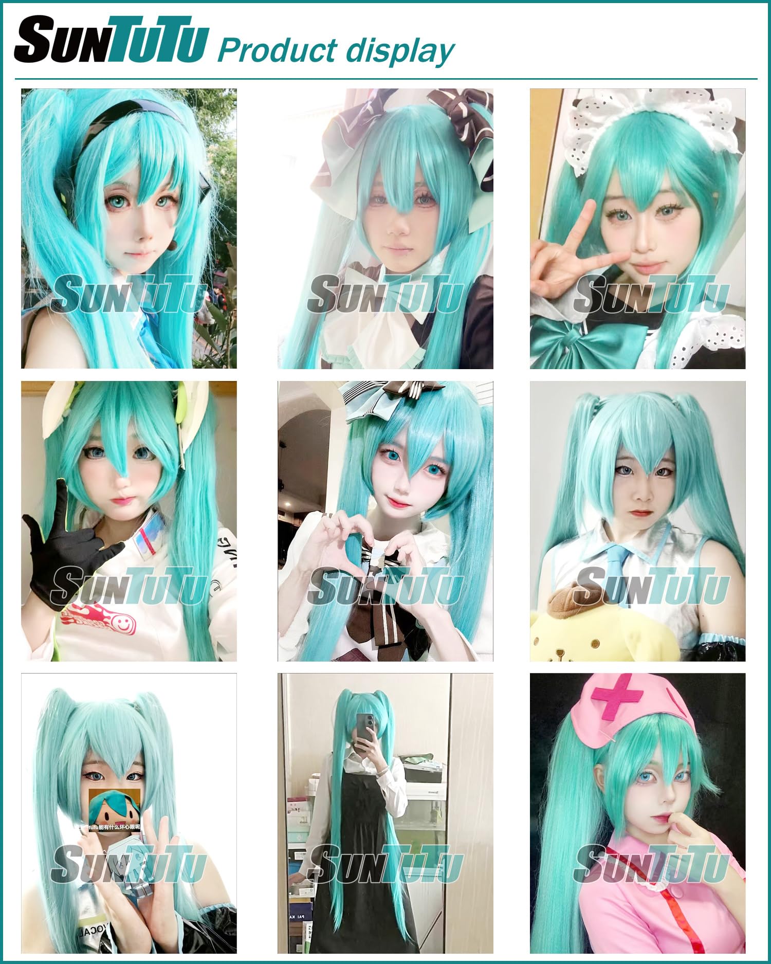 Amazon.co.jp: 初音ミク ウィッグ Hatsune Miku ツインテール ミク