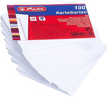 インデックスカード　L8709 Amazon.co.jp: herlitz A8 ブランクホワイトインデックスカード