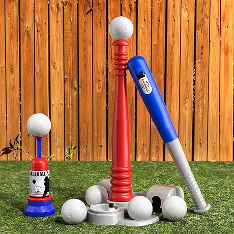 TEMI T-Ball Set for Kids Ages 3-12 Years - Baseball Tee with...