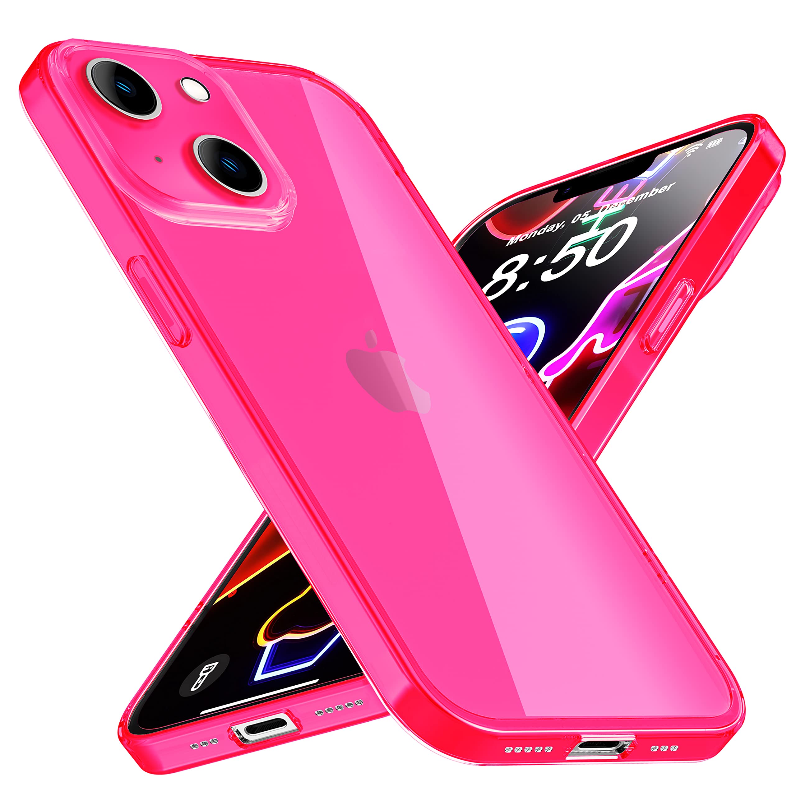 NALIA Neon-Silikonhülle Für IPhone 14 Pro – Rutschfest, Stoßfest & MagSafe-kompatibel, In Gelb