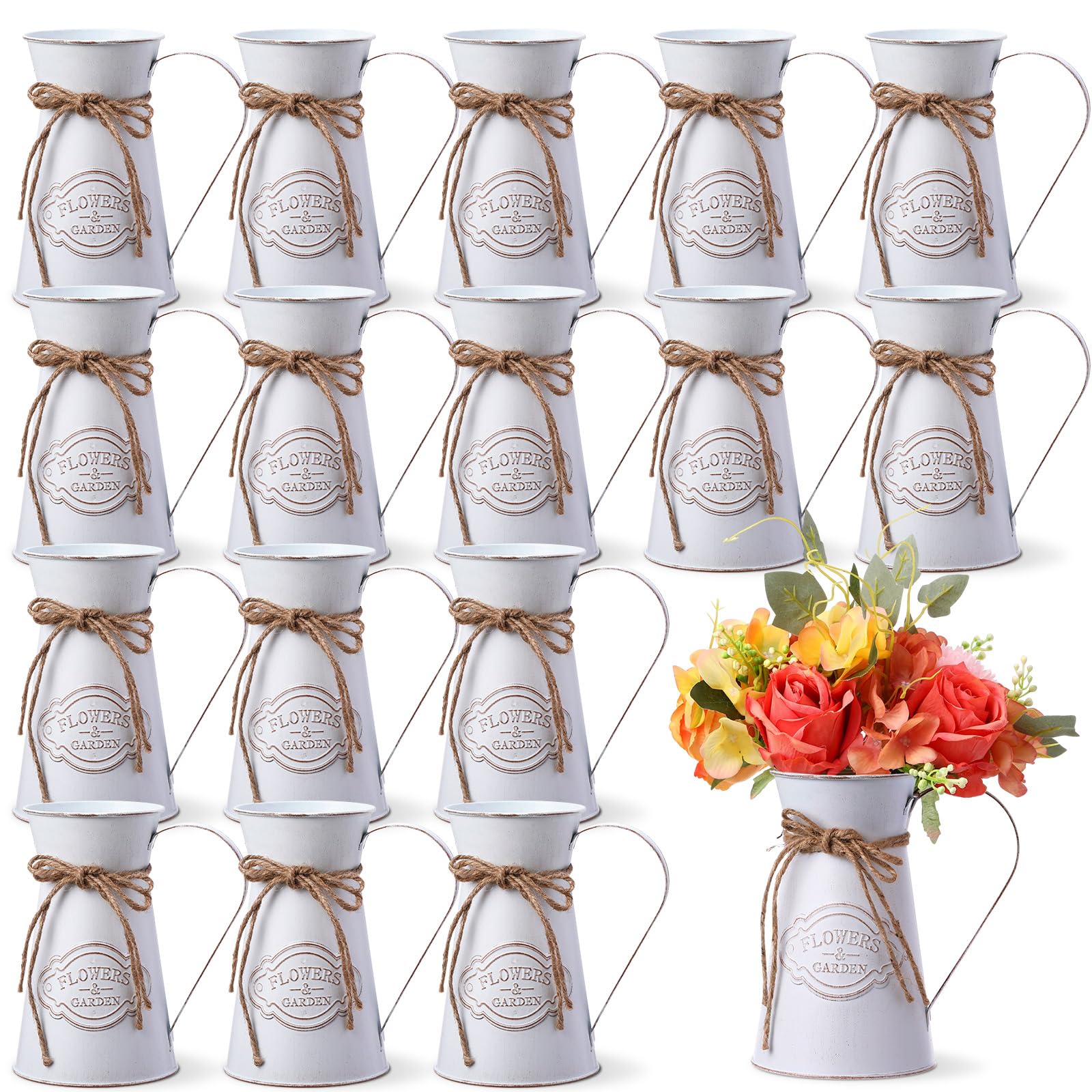 Vase vintage pour décoration de cuisine et salle de bain style brocante lot de 16