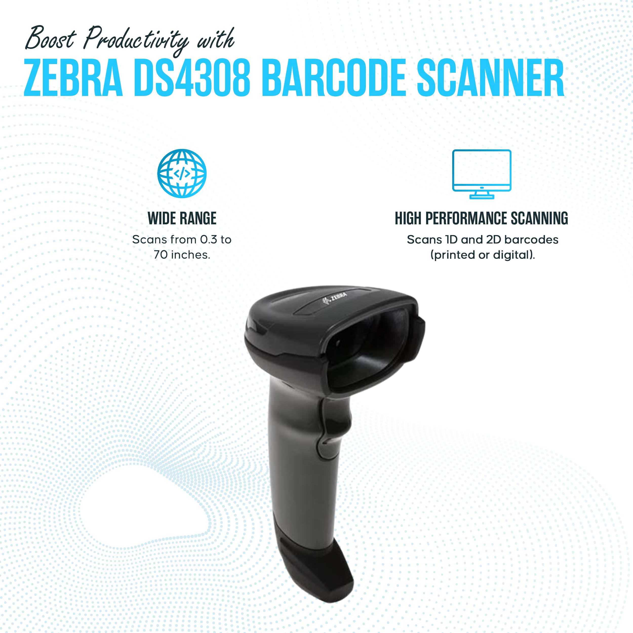 Amazon.com : Zebra DS4308 Symbol Barcode Scanner Bundle