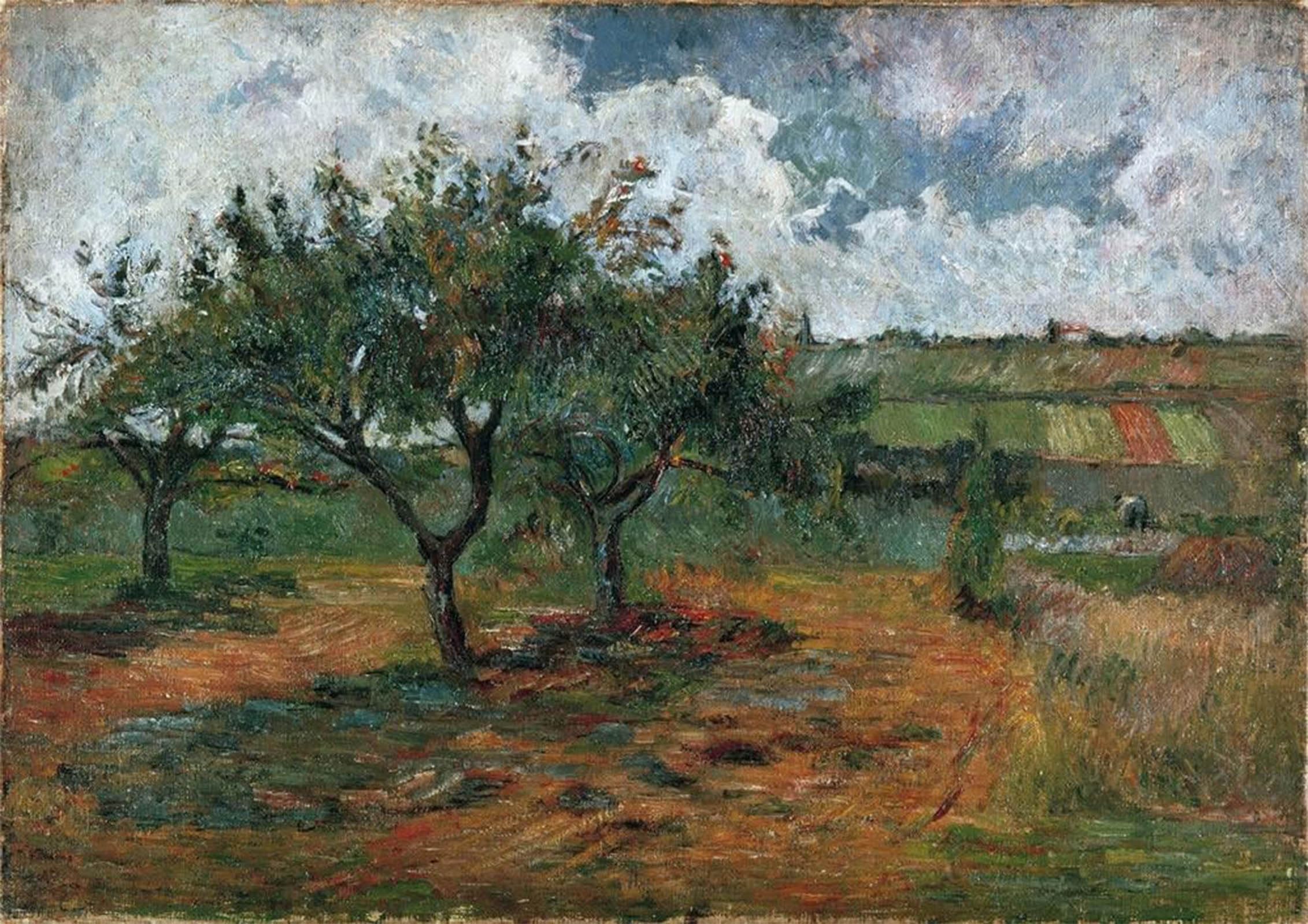 ARTXLXXBN Famous Painting Canvas Artwork Graffiti Print Blossoming Trees by Paul Gauguin Portrait Canvas Image for Home Decor 60x90cm