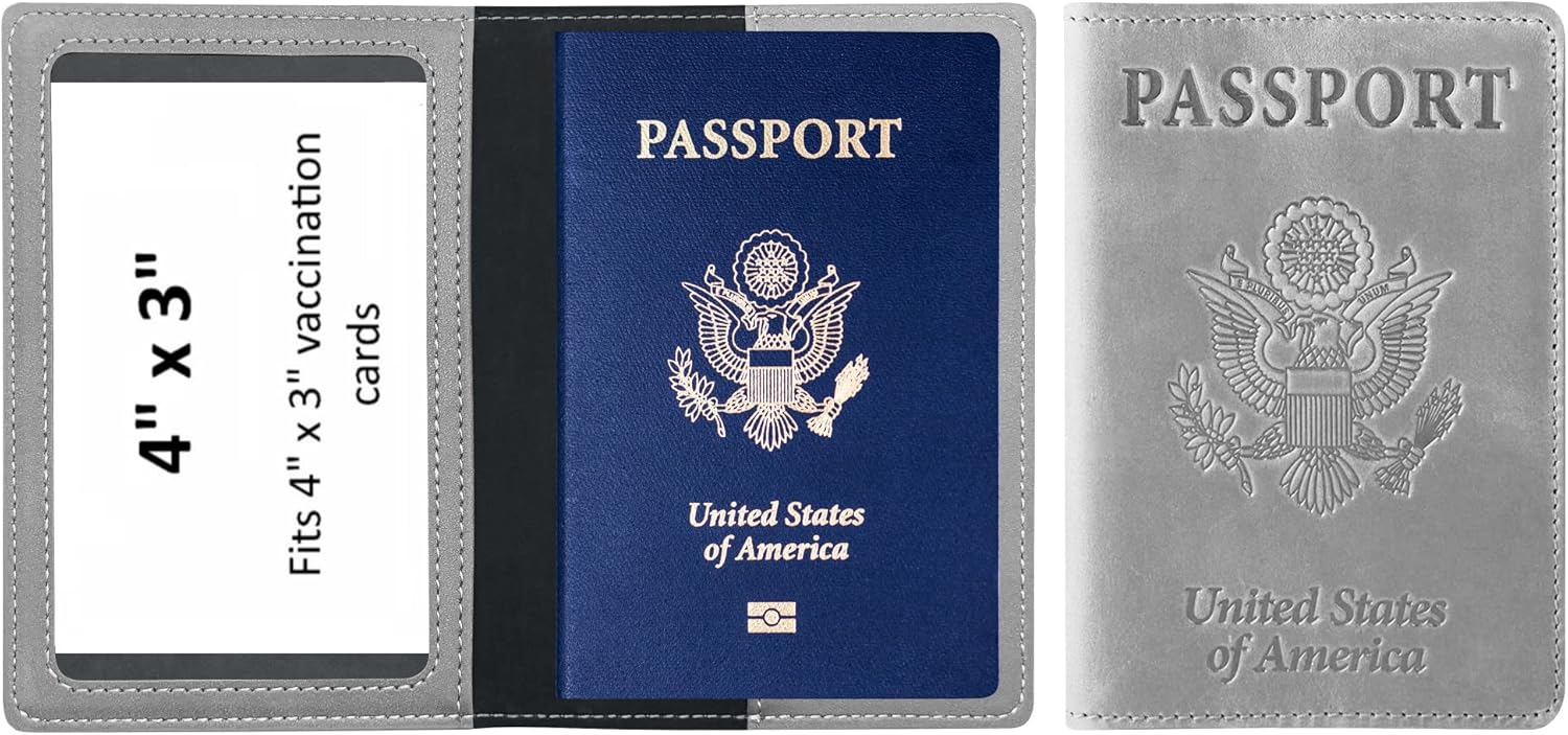  | Ciana PU Leather Passport Cover and Card Holder Combo Slim Passport Holder with Card Protector Slot (Green) | Passport Covers