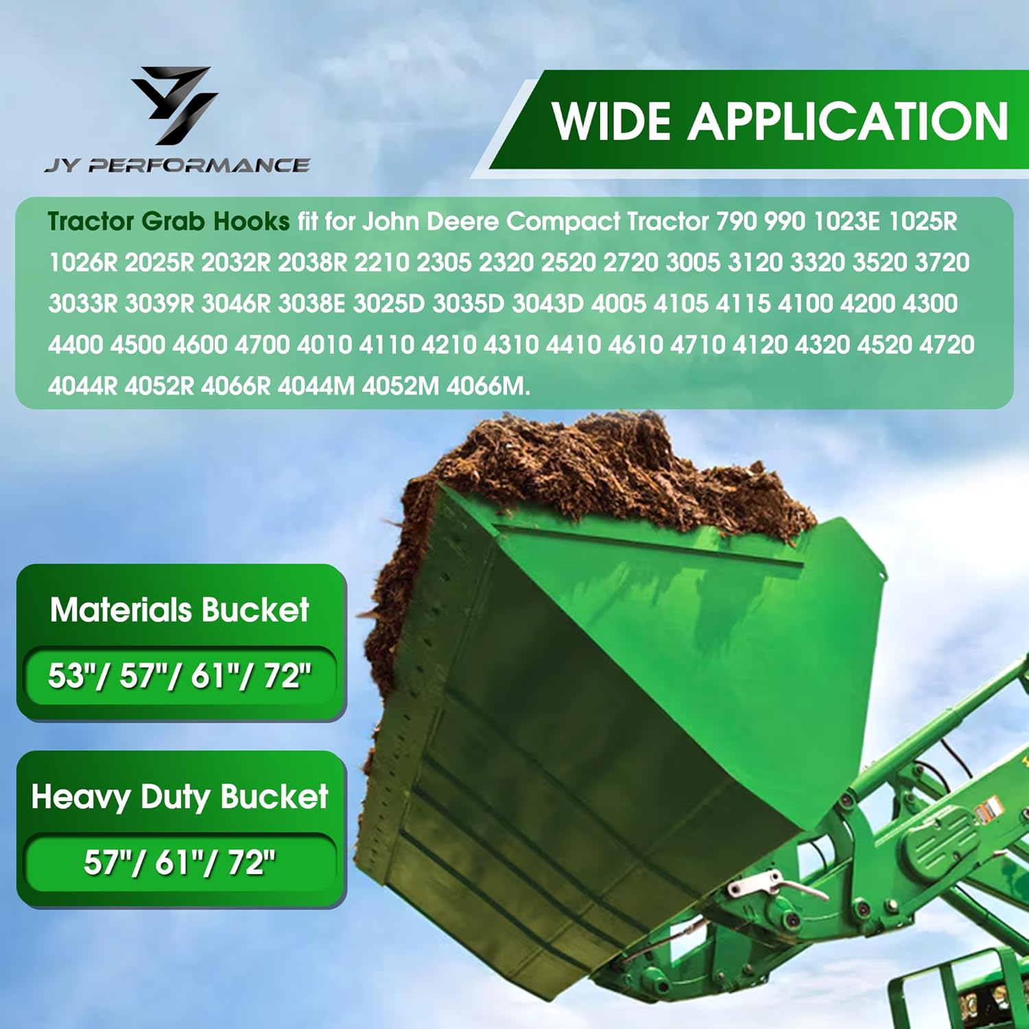 jy performance tractor grab hooks compact tractor bucket hooks bolt on compatible with john deere 1025r 2320 2520 2720 2025r 2032r 2038r 3032e 4010 4100 4110 4115 green for john deere