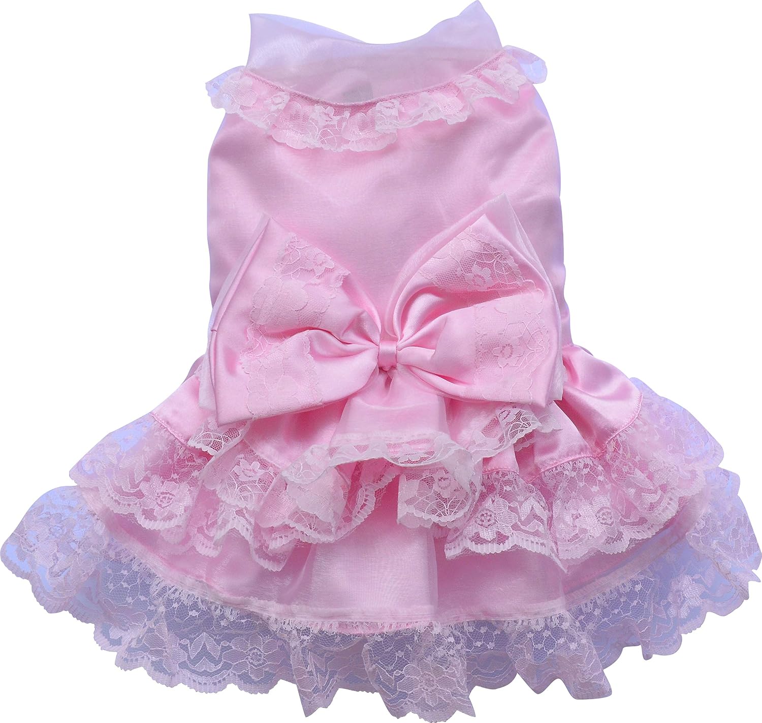 Doggy Dolly Authentic Pet Dog Clothes Pink Wedding Dress (X-Large)