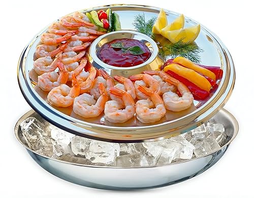 Shrimp Cocktail Serving Dish and Bowl With Ice - Elegant