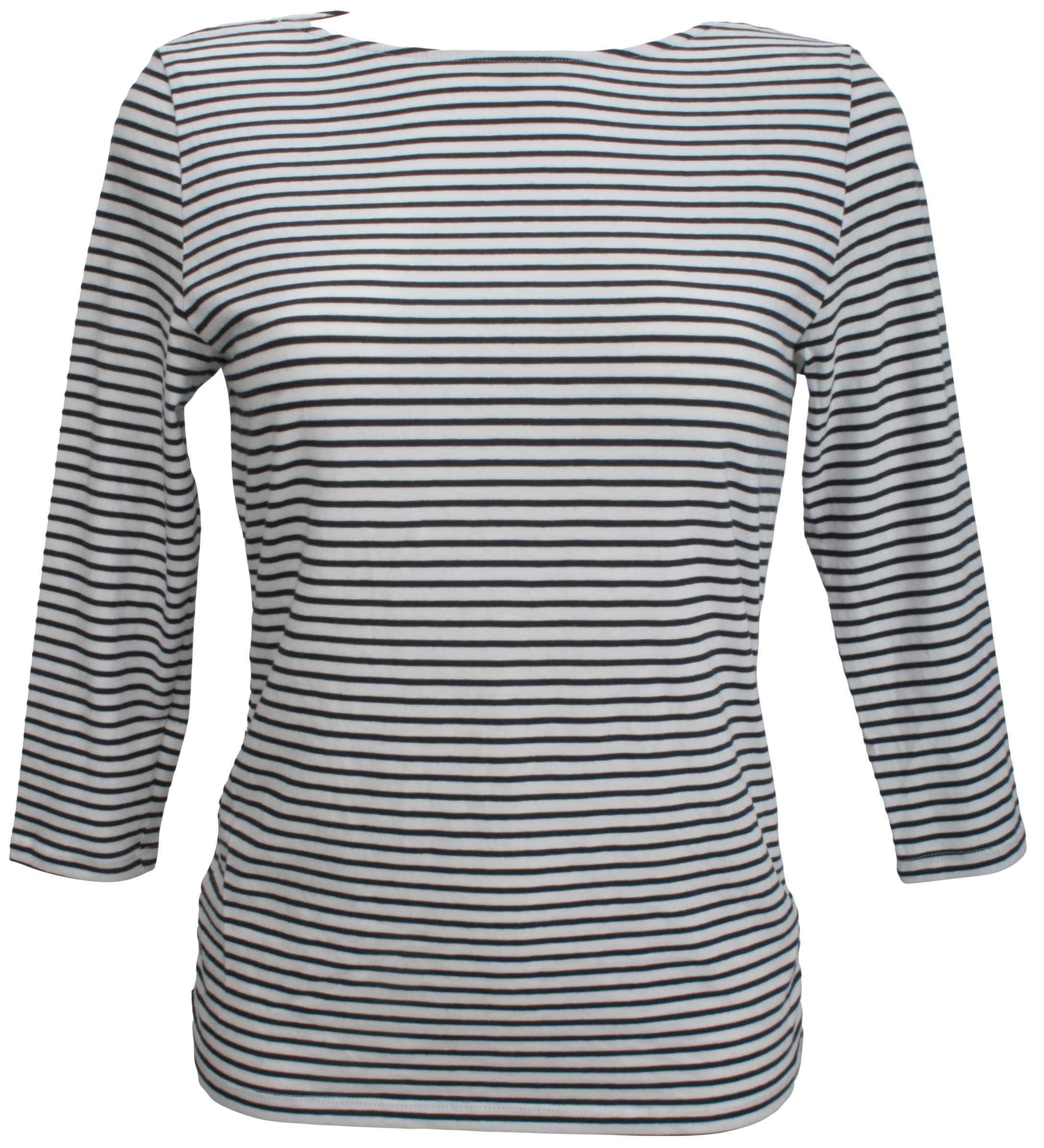 Ex-StoreLadies Fitted 3/4 Sleeve Cotton Rich Top