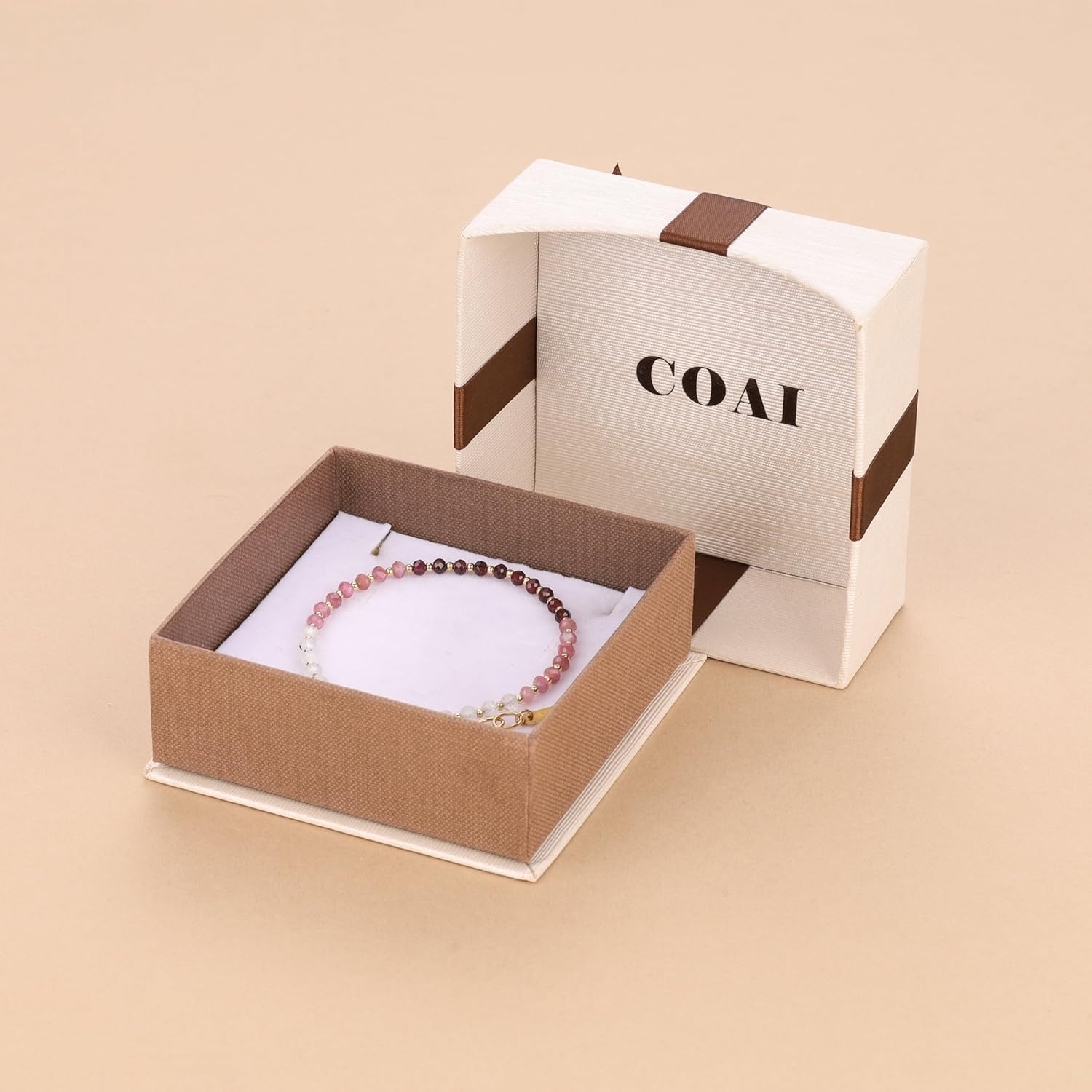 COAI Healing Crystal Bracelet for Women, Women's Gradient Beaded Bracelet 4mm - Image 6