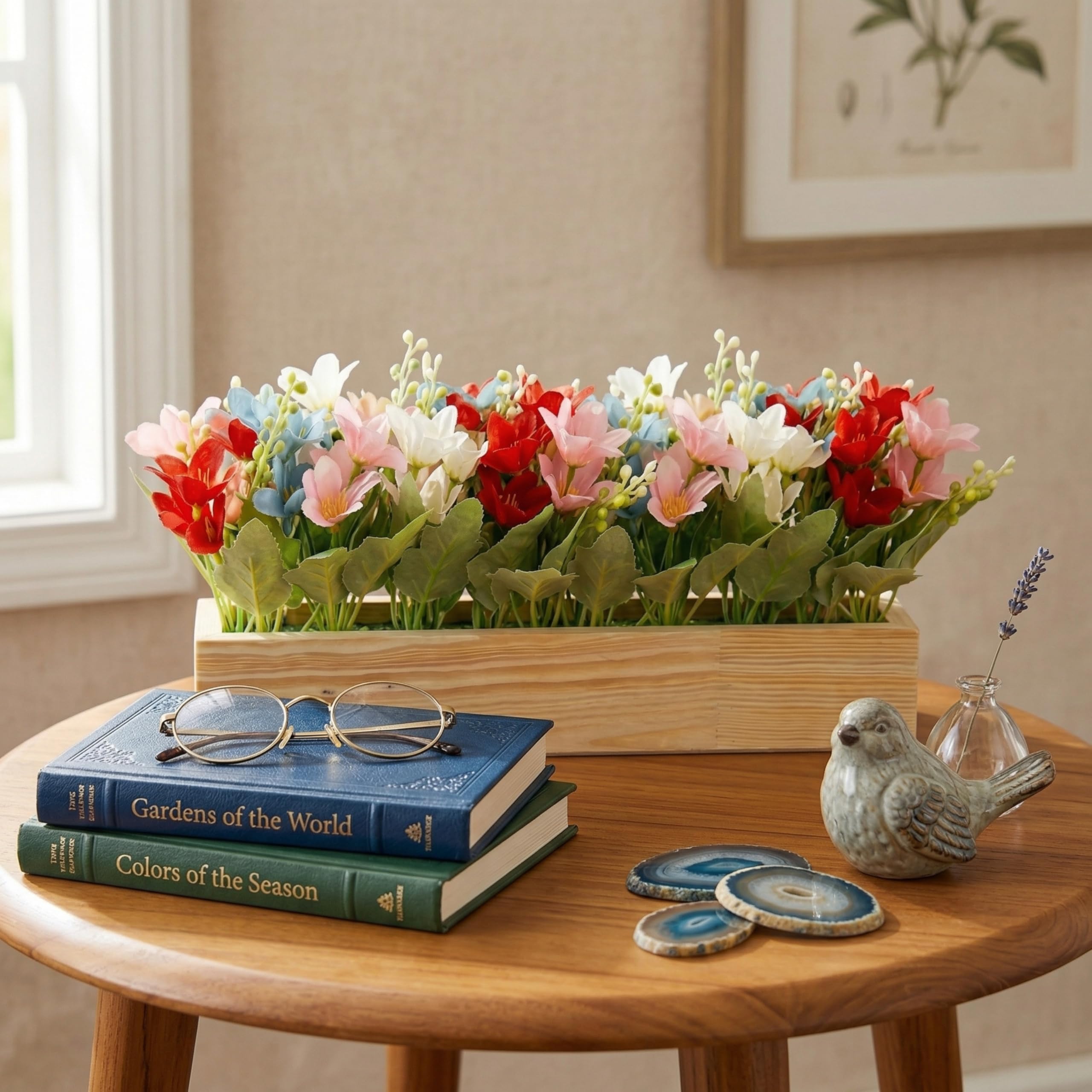 Red Flower Arrangement - Realistic Floral Decor -22