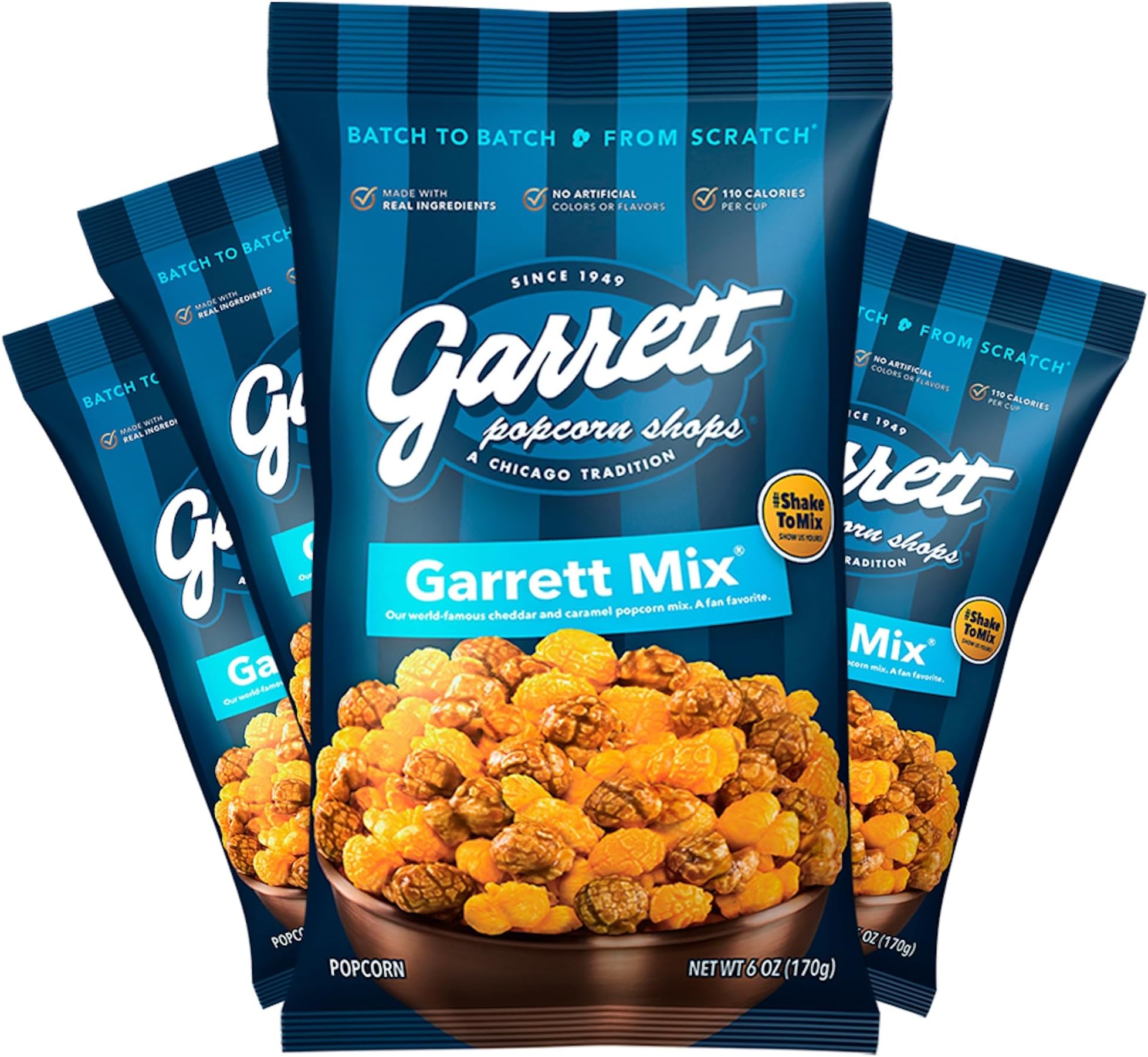Garrett Popcorn Garrett Mix, 6.0oz, 4 Bags, Cheese and