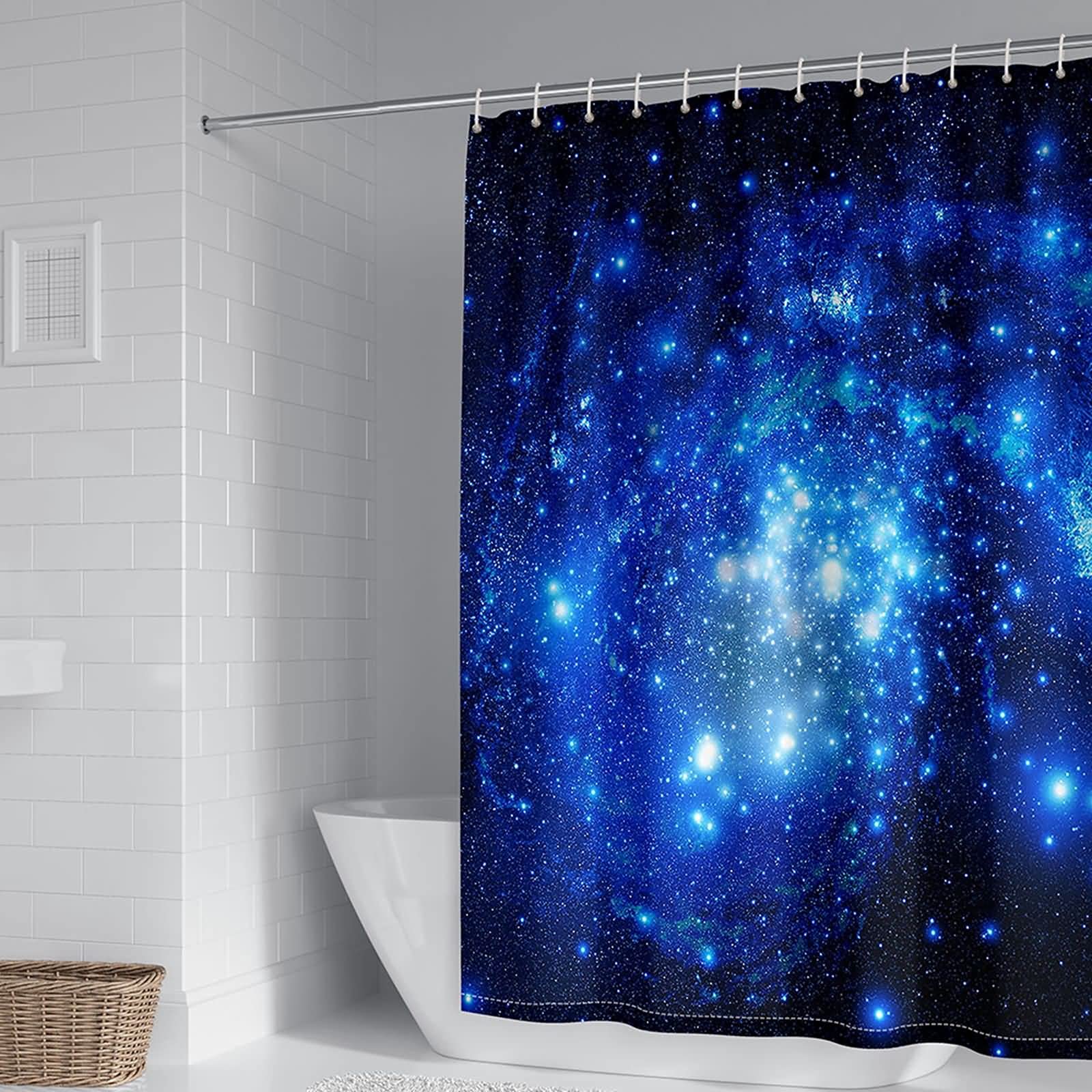 Rideau de douche rideaux imperméables contre l'humidité galaxie
