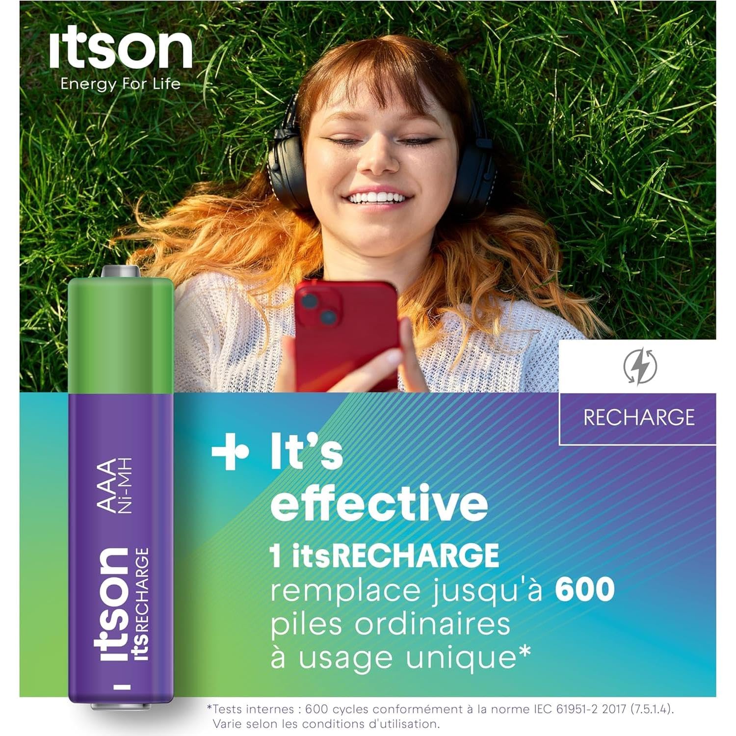 ITSON Lot de 3 x 8 Piles Rechargeables AAA Pro NiMH prêtes à l'emploi, 800 mAh, idéales pour horloges, Torches, télécommandes