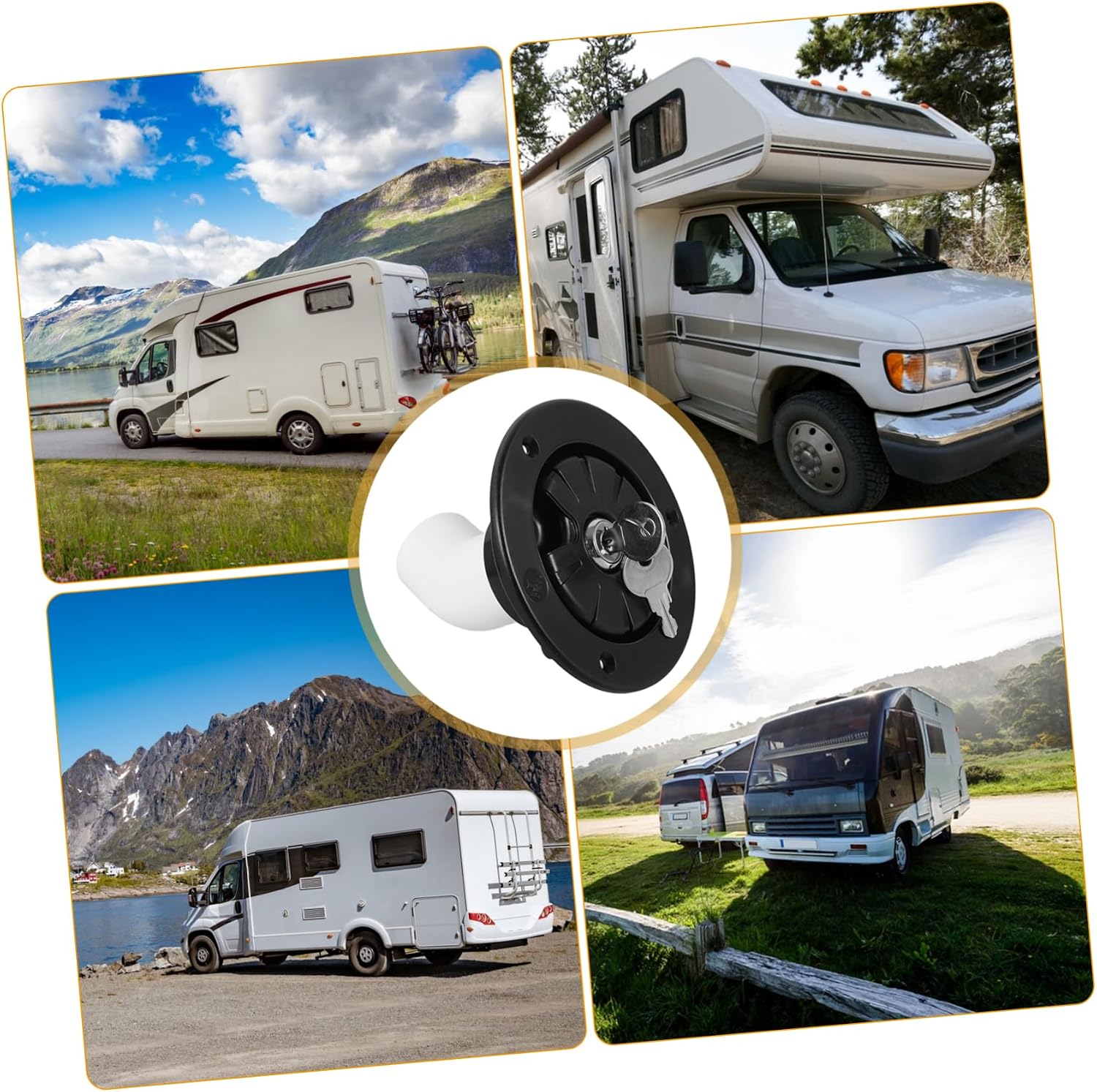 OUNONA Rv Water Fill Inlet Connection Leakproof Design for Easy Installation Compatible Rv Water Tanks Stylish Finish