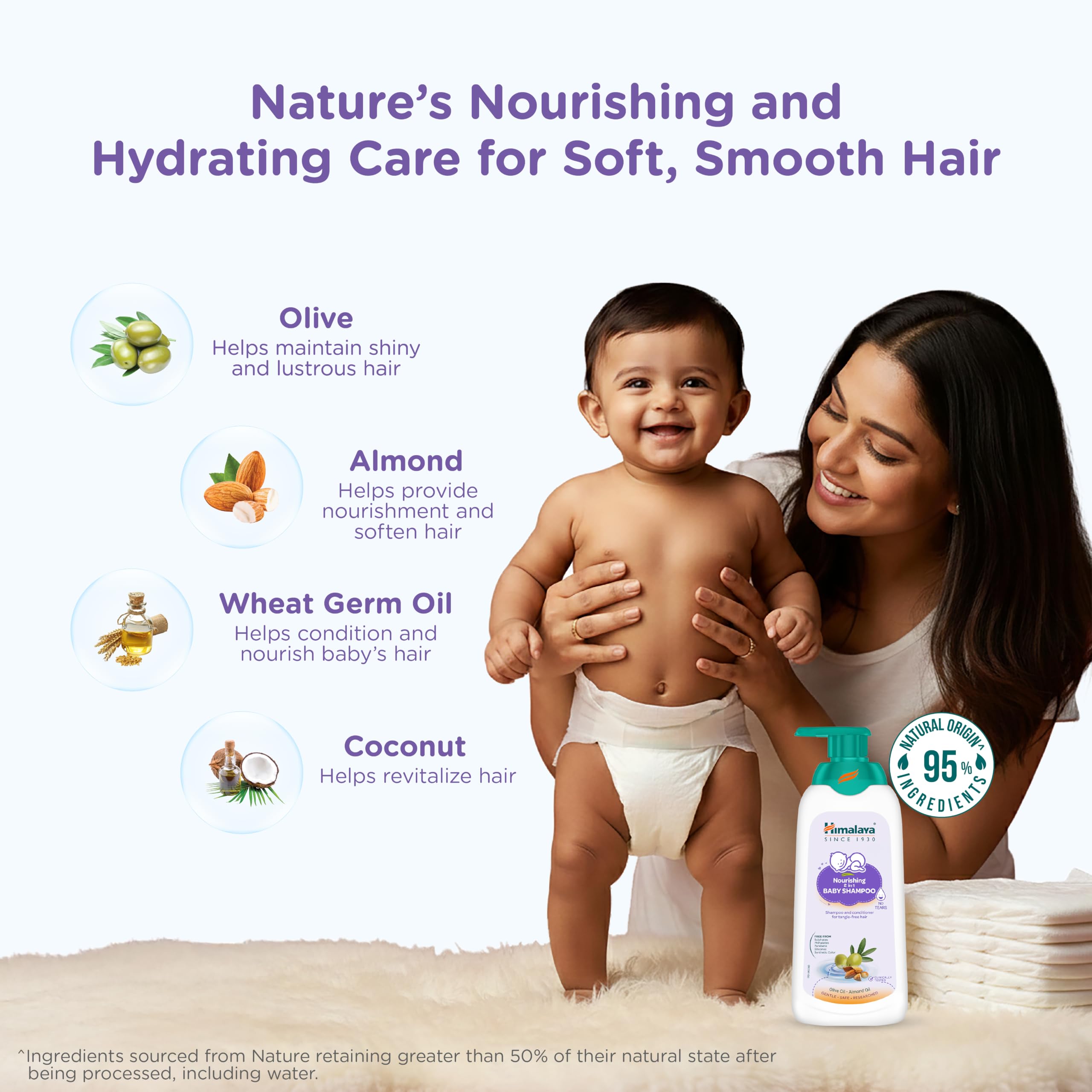 Himalaya 2-in-1 Nourishing Baby Shampoo+Conditioner (400ml) 1