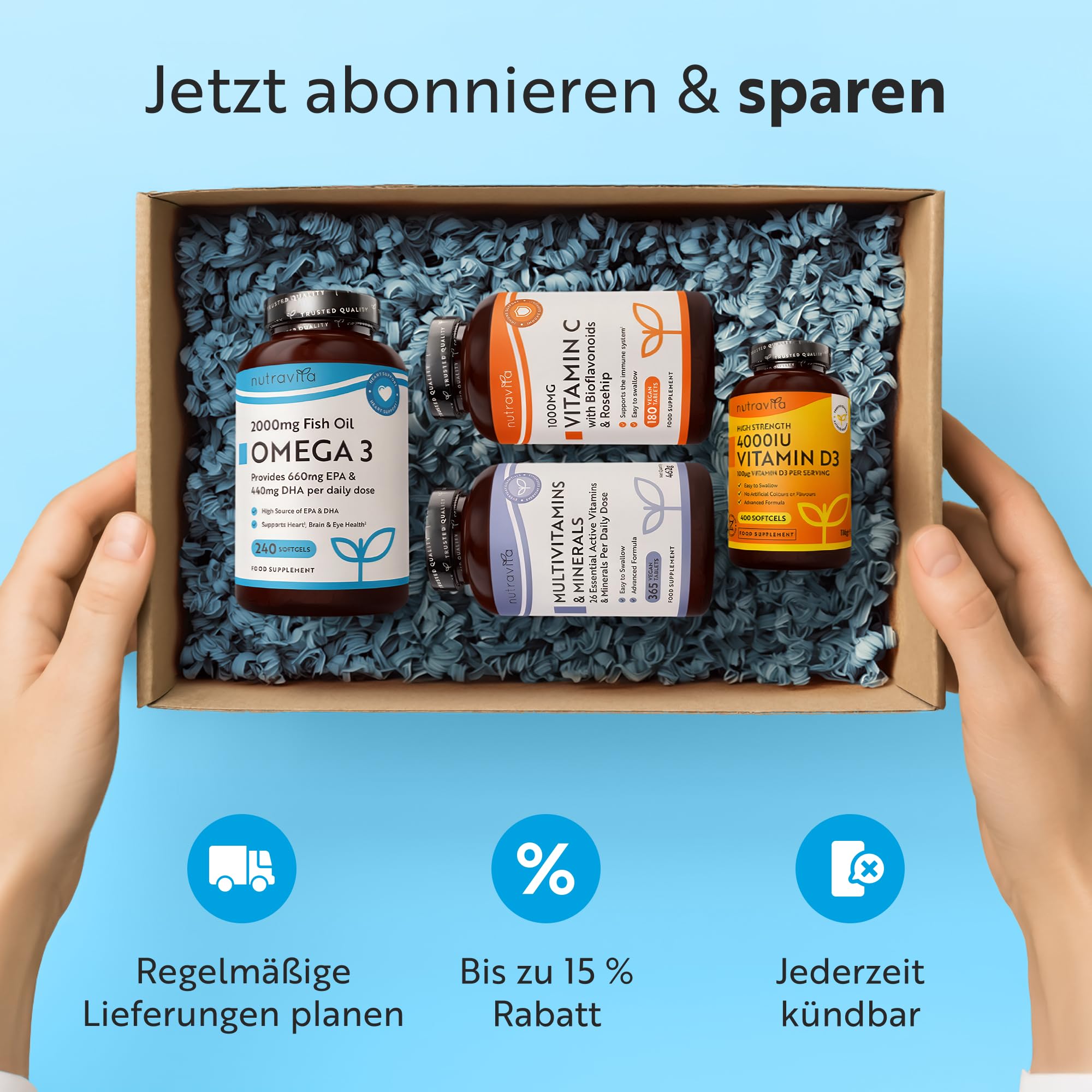 Nutravita Creatin Monohydrat 3000mg - 300 Kreatin Tabletten - 100 Tage – Ansicht 10