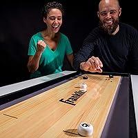 Vista 7 de Franklin Sports Mesa de Shuffleboard y Curling 2 en 1 - Juego de Mesa Portátil Incluye 8 Mini Discos Rodantes - 45