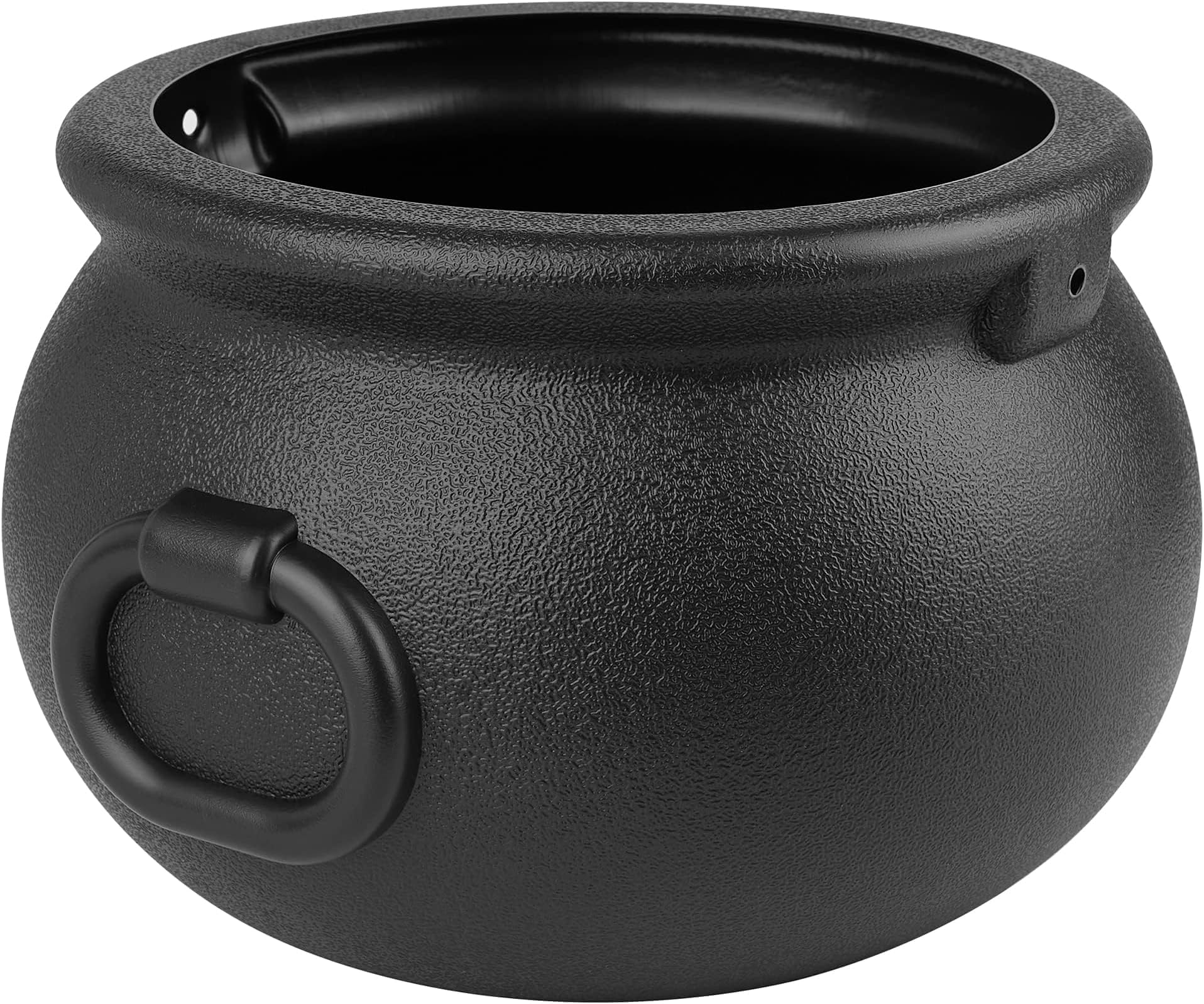 Glocamping 11" and 7.4” Package Large Easter Day, St. Patrick's Day, Halloween Black Plastic Witch Cauldron Kettle, Candy Holder, Party Favor Decoration
