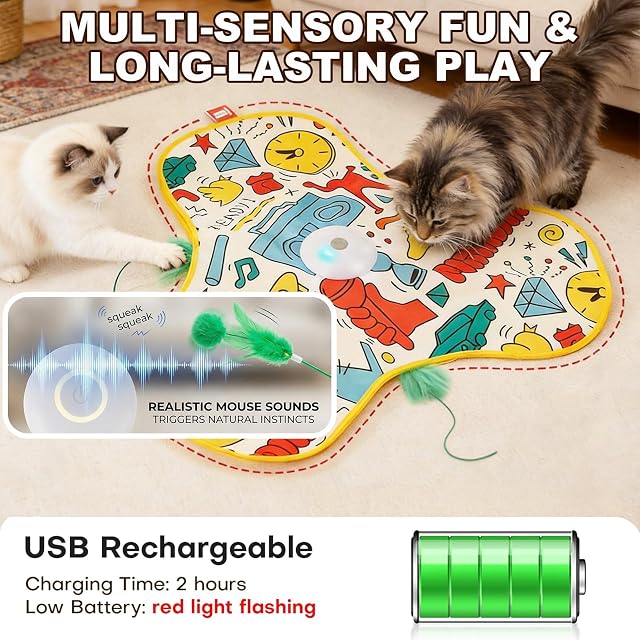 Foto 2 de 7 de AHYDFSR Juguetes para Gatos, 2026 Nuevo Juguete Interactivo para Gatos