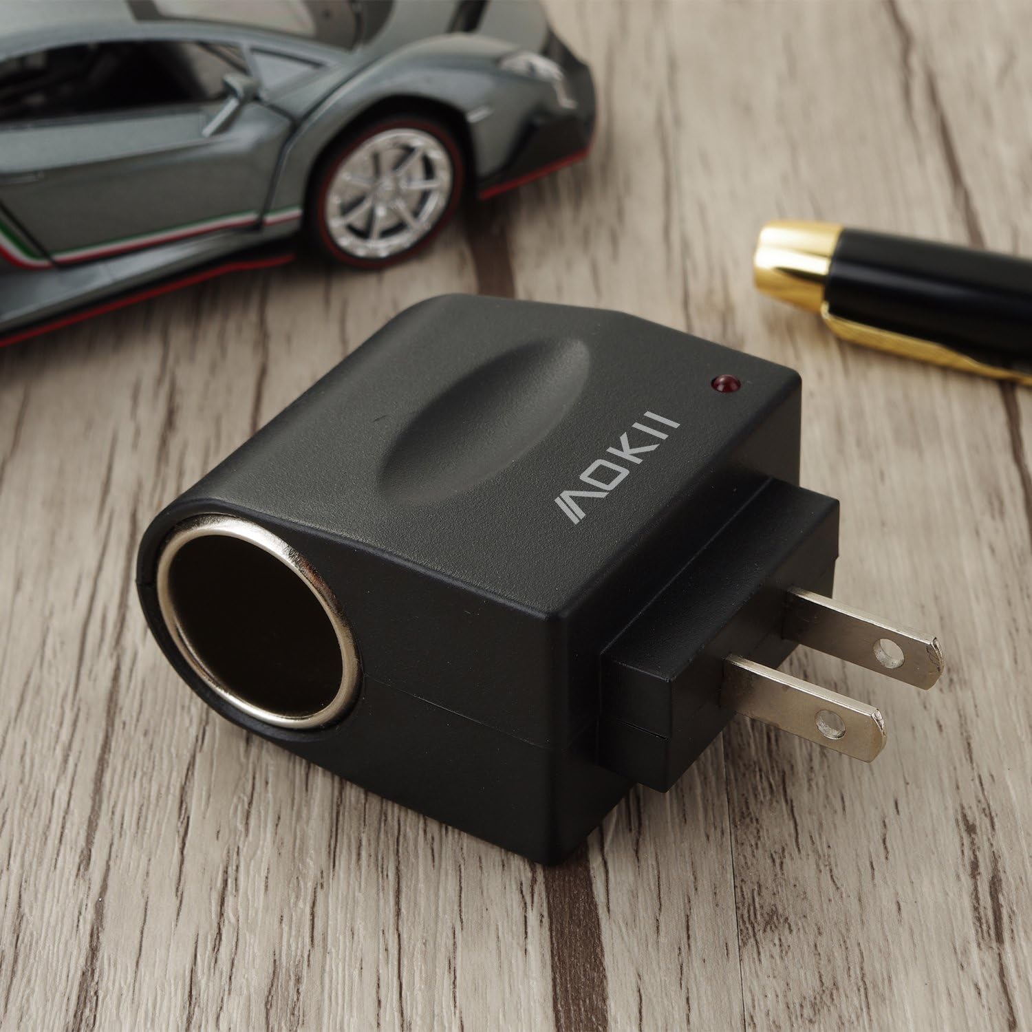 AOKII AC to DC Power Socket Adapter Converter,110~220V Mains to 12V Car Cigarette Lighter Socket Power Adapter Charger,Household Cigarette Lighter Socket