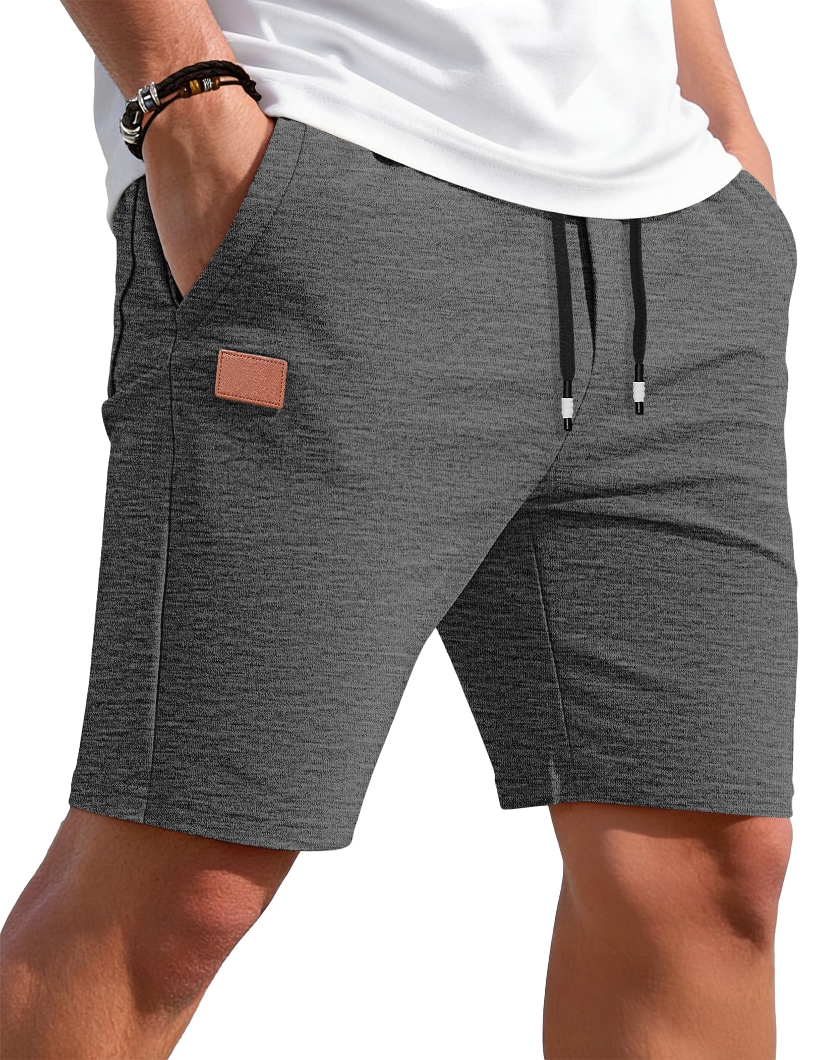 TARAINYA Sporthose Herren Kurz Zipper Baumwolle Shorts Sommer Mit Kordelzug | 95%baumwolle 5%elasthan,kartenhalter taschen,sport,casual,regular fit,stretch,elastischer bund mit tunnelzug,freizeitshorts
