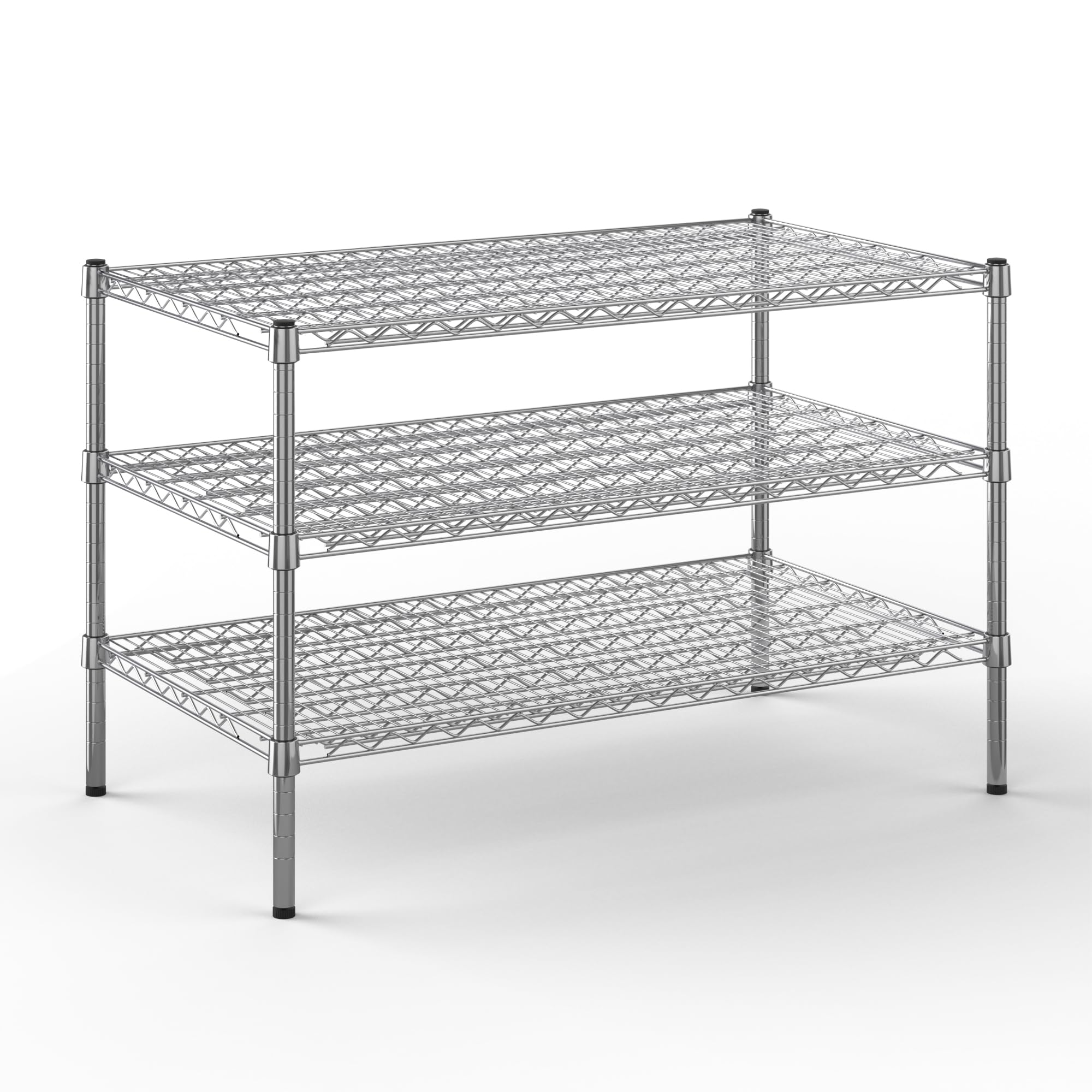 24" Deep x 42" Wide x 27" Height Wire Shelving Kit | 3-Tier | NSF Commercial Storage Rack Unit