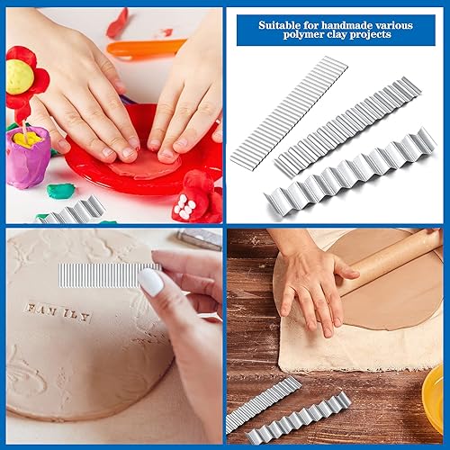 Miniatura 4 de Honoson Cortadores de arcilla polimérica flexible, cortadores de arcilla de carbono, hoja de acero al carbono, herramientas de corte de arcilla