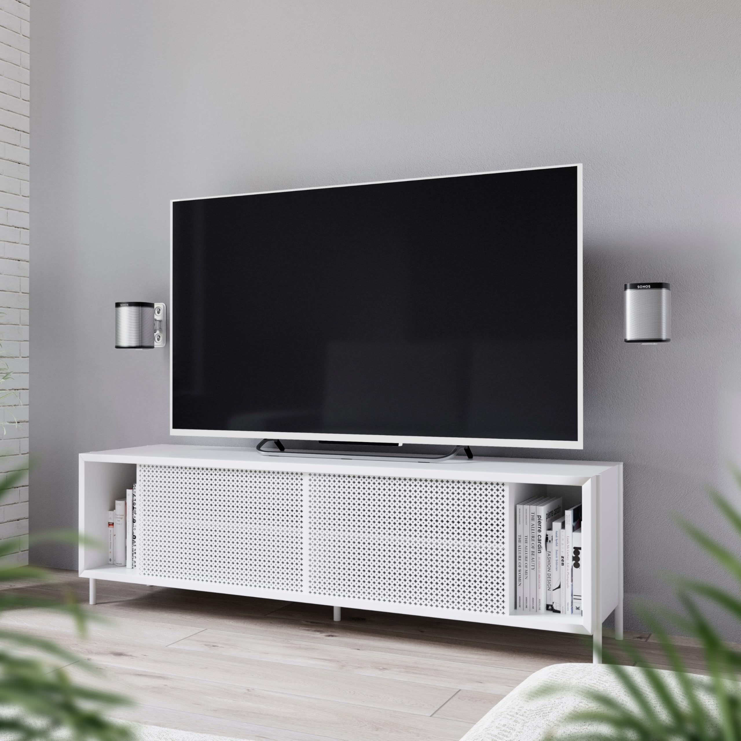 RICOO Uchwyt Ścienny do Głośnika, Kompatybilny z SONOS Play:1™, Uchwyt LH431-W Wychylny, Pochylny, HiFi Audio Boxing, Zawieszenie, Głośnik Ścienny