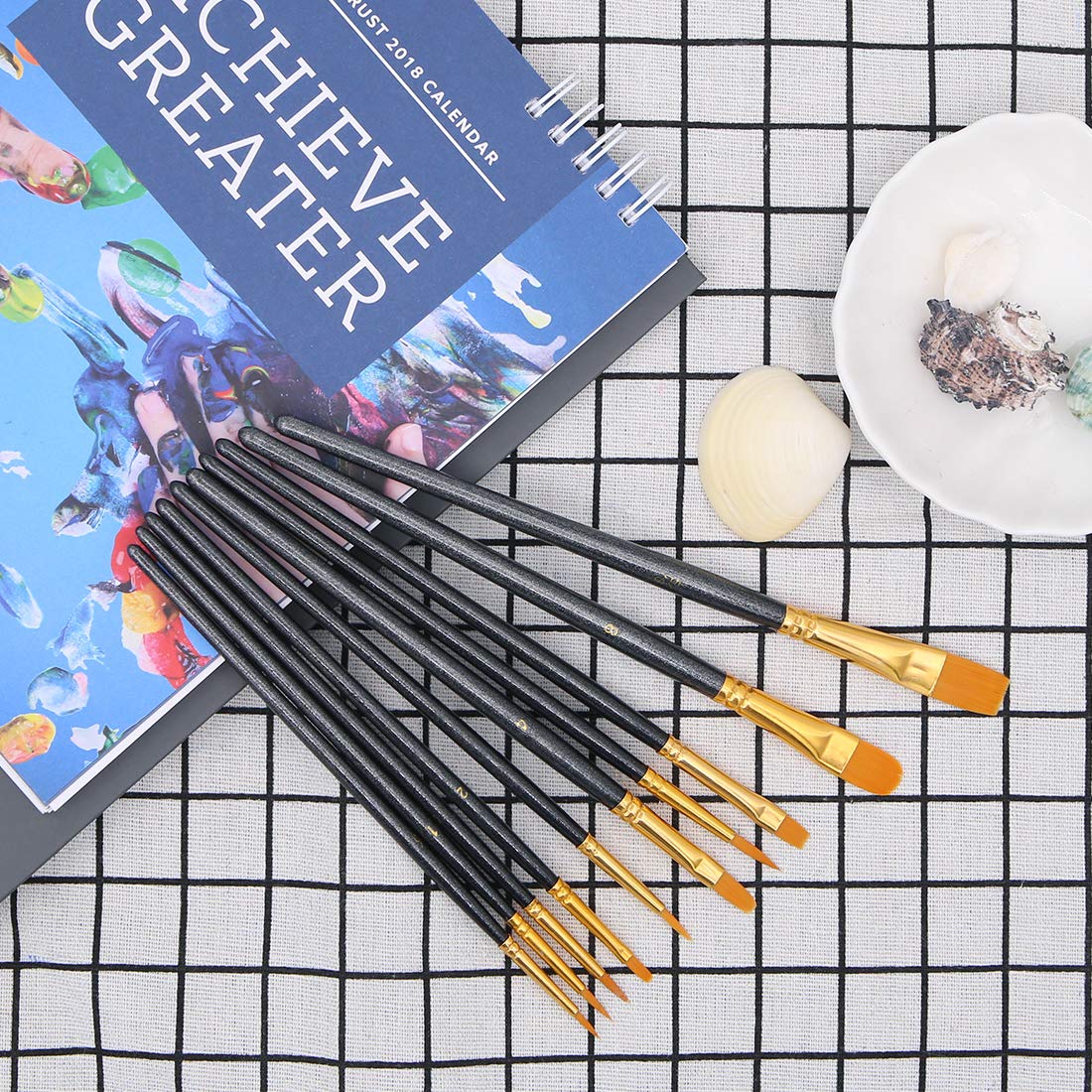 Set 5 Pennelli Per Modellismo E Pittura - Ideali Per Warhammer E Miniature