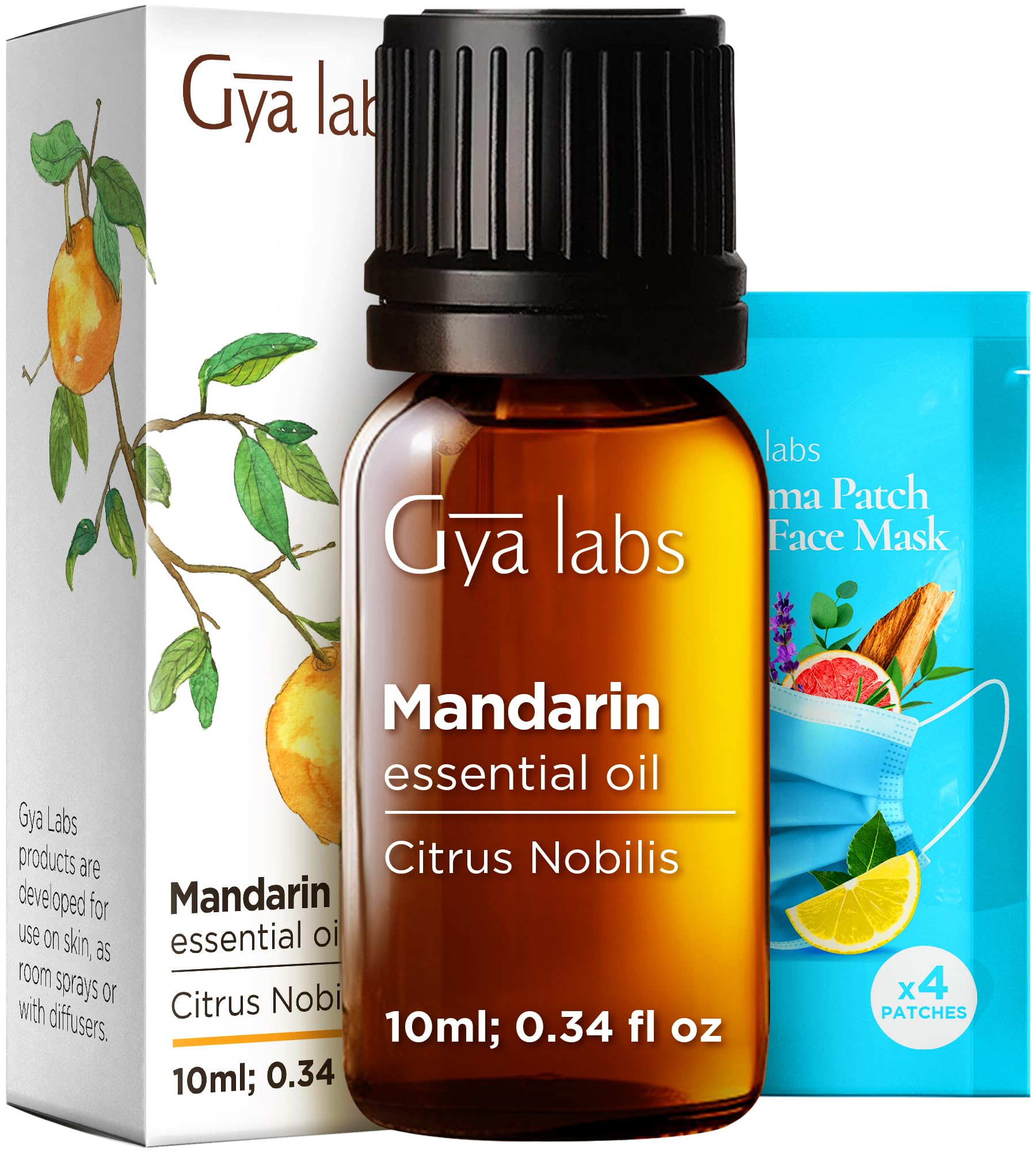 Mandarin Essential Oil - 0.34 Fl Oz - for Hair, Skin, Diffuser, Aromatherapy & DIY Candle Making Scent