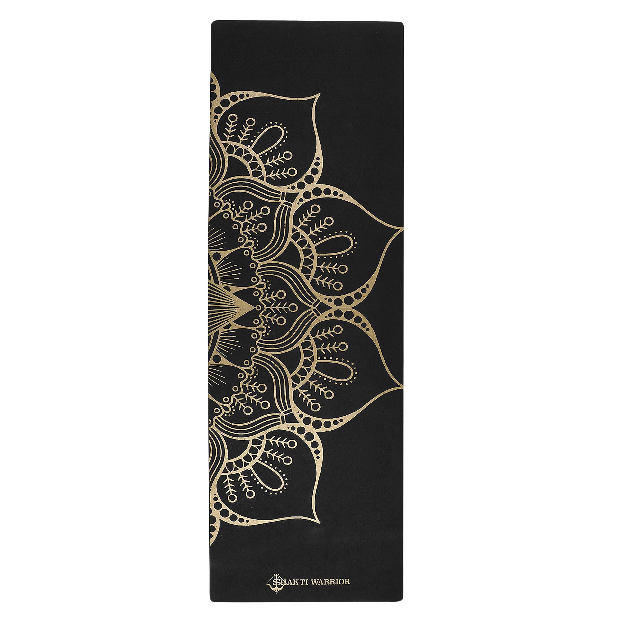 Shakti Warrior Cork Yoga Mat - Artist Designed Premium Printed Eco-Friendly Non-Slip mat Great for Regular Hot Yoga