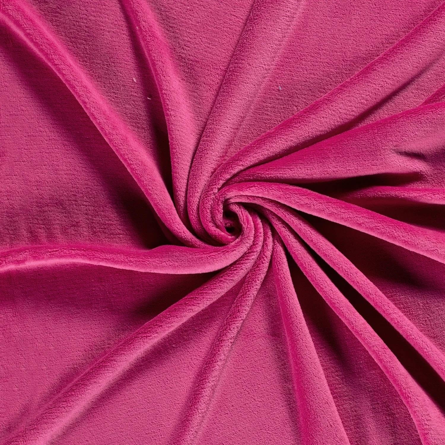 Double Sided Coral Cuddle Fleece Fabric Material Fuchsia Pink 1MTR