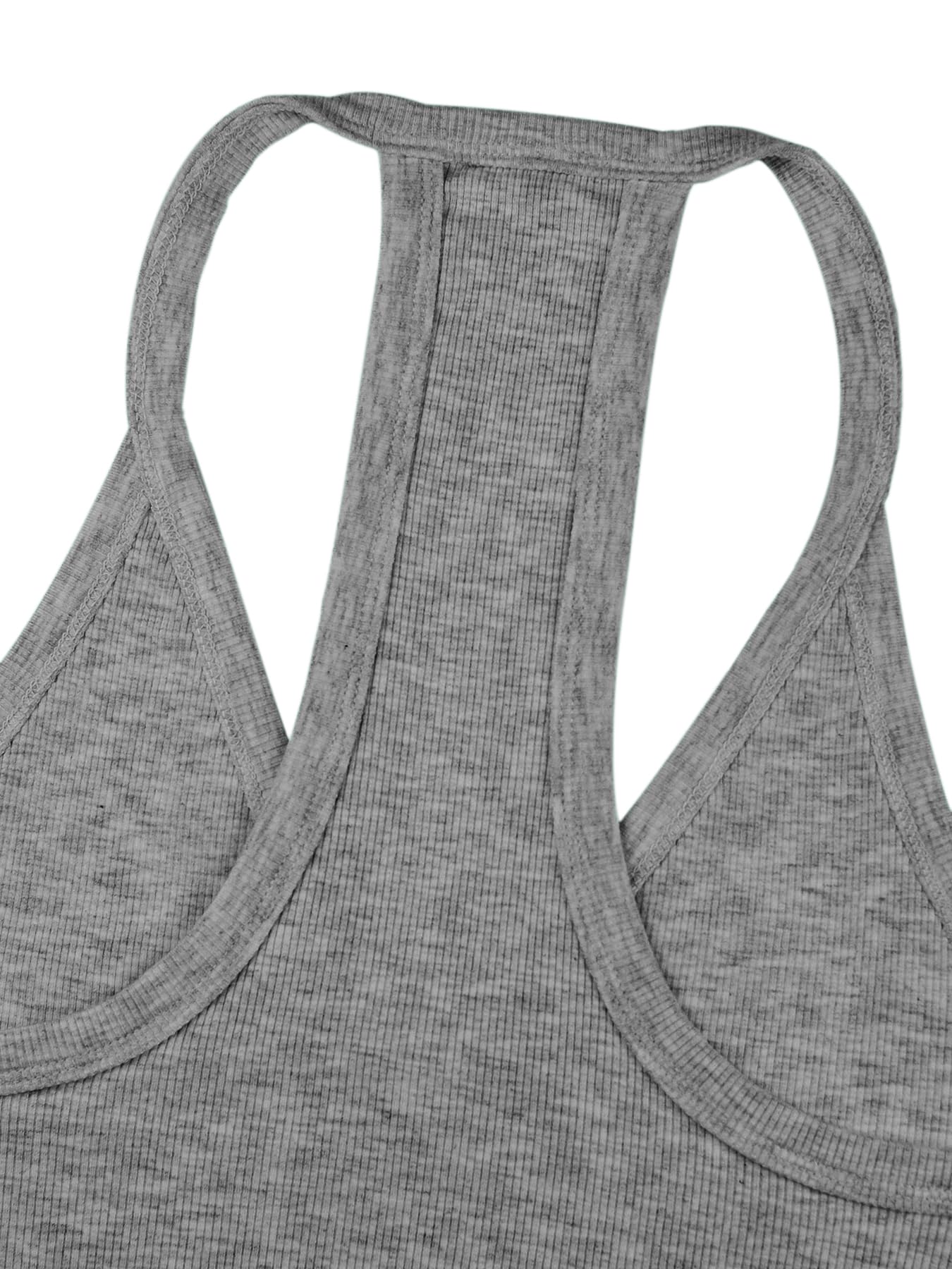 iGENJUN Workout Tops for Women Racerback Basic Tank Summer 2024 Camisole V Neck Slim Fit Ribbed Sleeveless