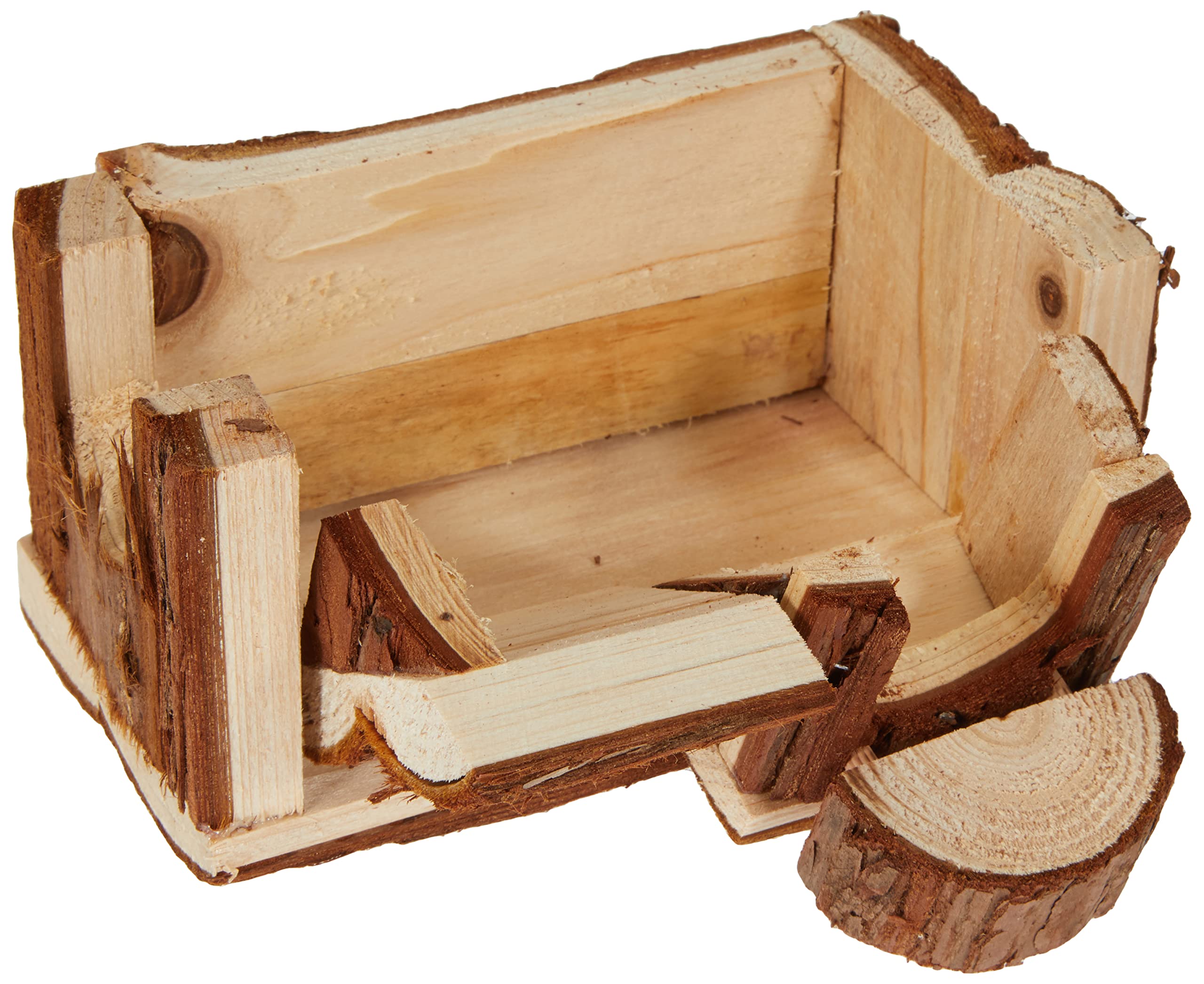 Trixie 4011905061733 Domek dla Gryzoni, 14 x 7 x 14 cm, Naturalny