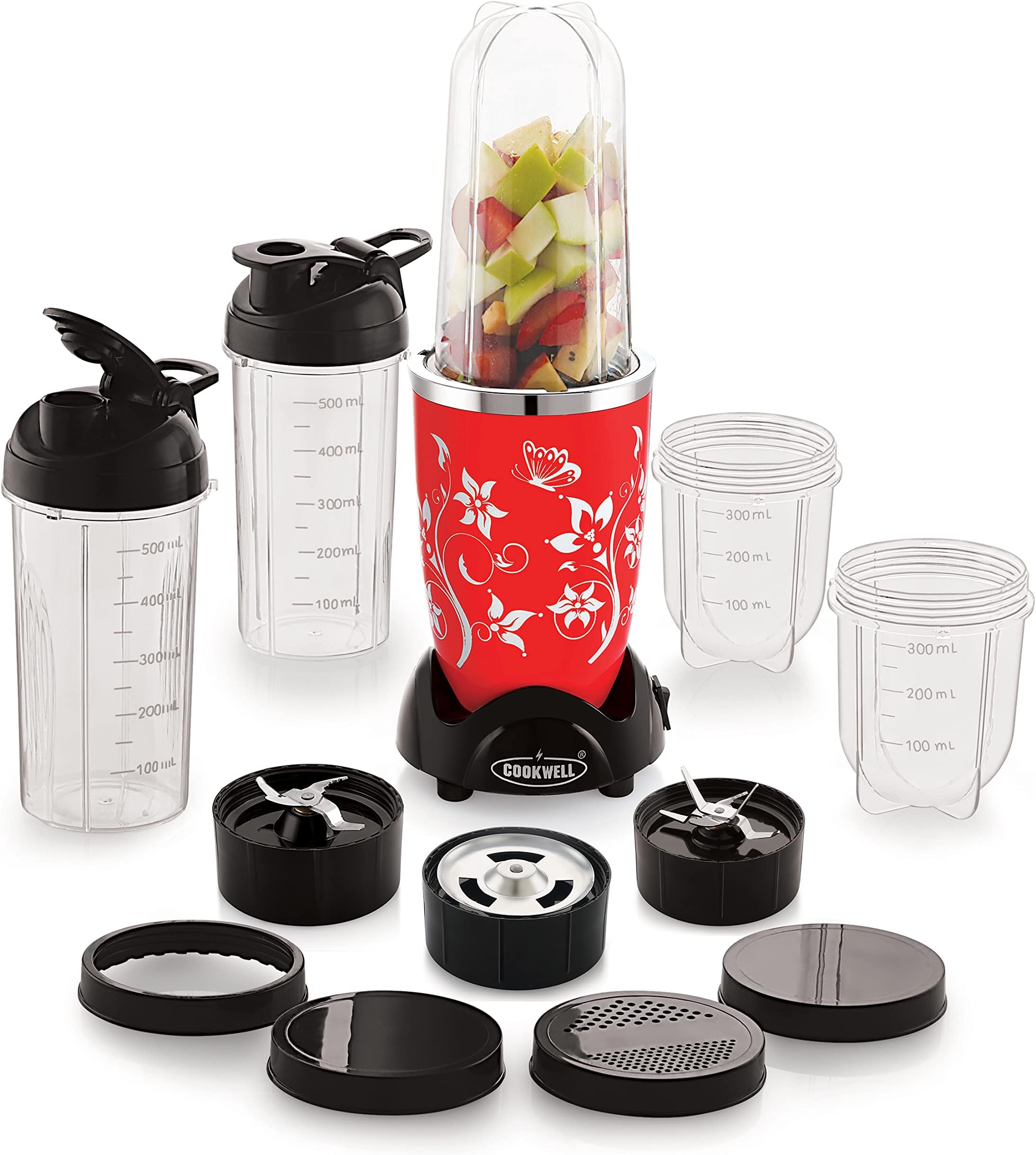 Nutri Blender (5 Jar 3 Blade, Red)