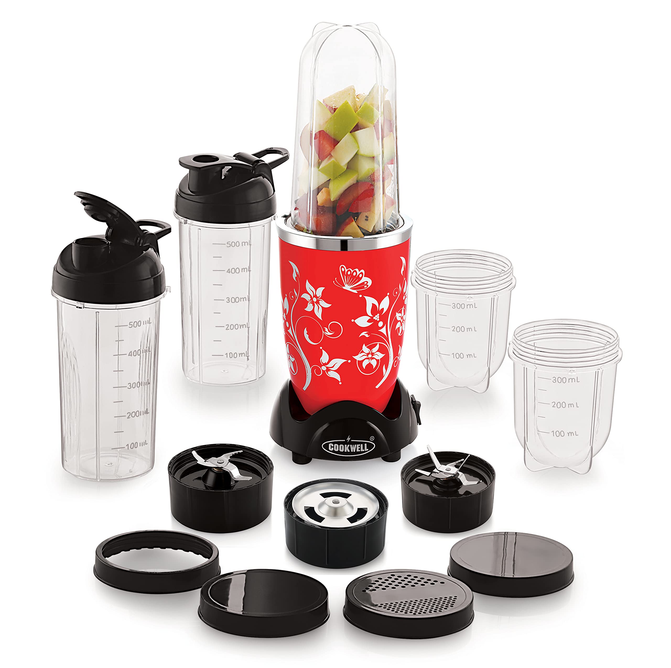 Nutri Blender (5 Jar 3 Blade, Red)