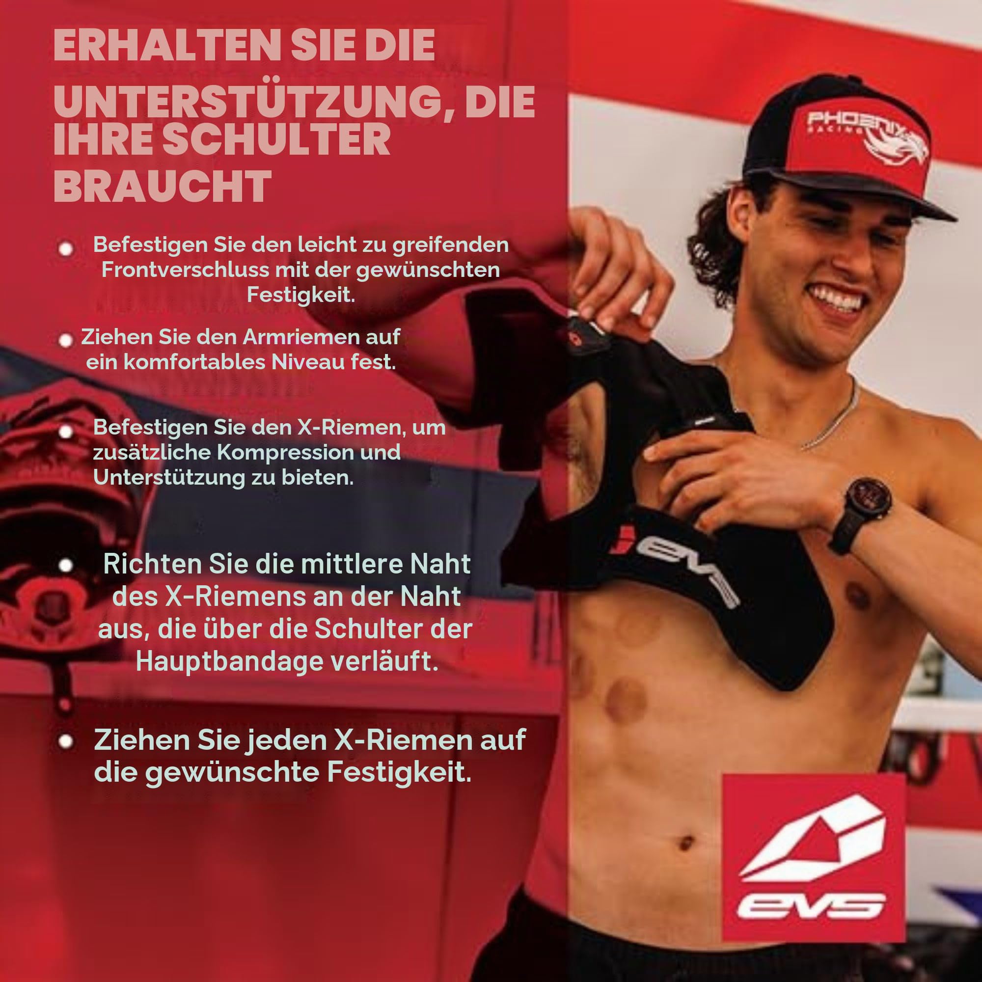 EVS Sports SB03 Shoulder Brace, Adult, Black, Größe medium