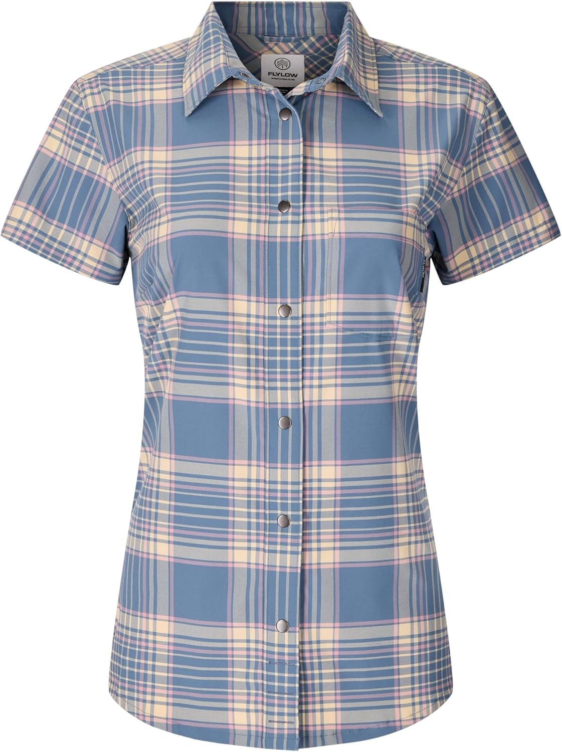 Flylow Women's Anderson Shirt - Plaid Button-Up Short-Sleeve Shirt for Mountain Biking & Casual Wear