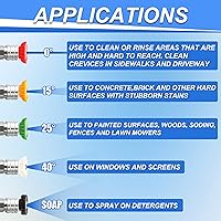 Vista 8 de Tool Daily - Cañón de espuma con accesorio de conector dual, conector rápido de 1/4 pulgadas, 5 puntas de boquilla para lavado a presión, 1 litro