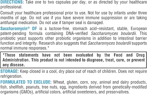 Miniatura 5 de XYMOGEN Saccharomycin 10B - Saccharomyces boulardii resistente a los ácidos del estómago, verificado por ADN, probióticos de levadura sin lácteos
