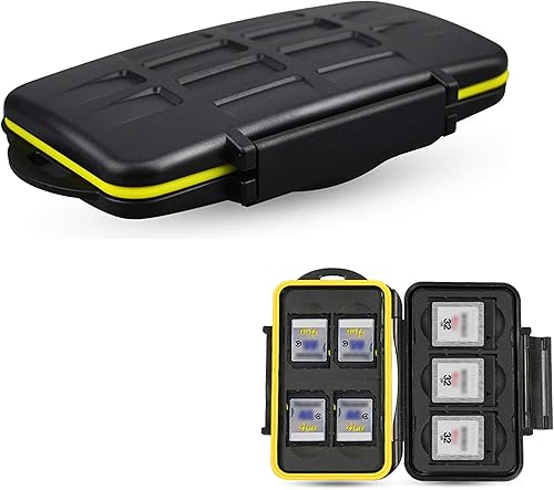 JJC Estuche de lujo para tarjetas de memoria XQD Cfexpress tipo B SD SDXC SDHC con 7 ranuras para 3 XQDCfexpress Tipo-B y 4 SD, funda de viaje con