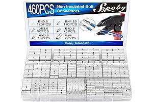460PCS Non Insulated Butt Connectors Kit: Professional Wire Splicing Solution