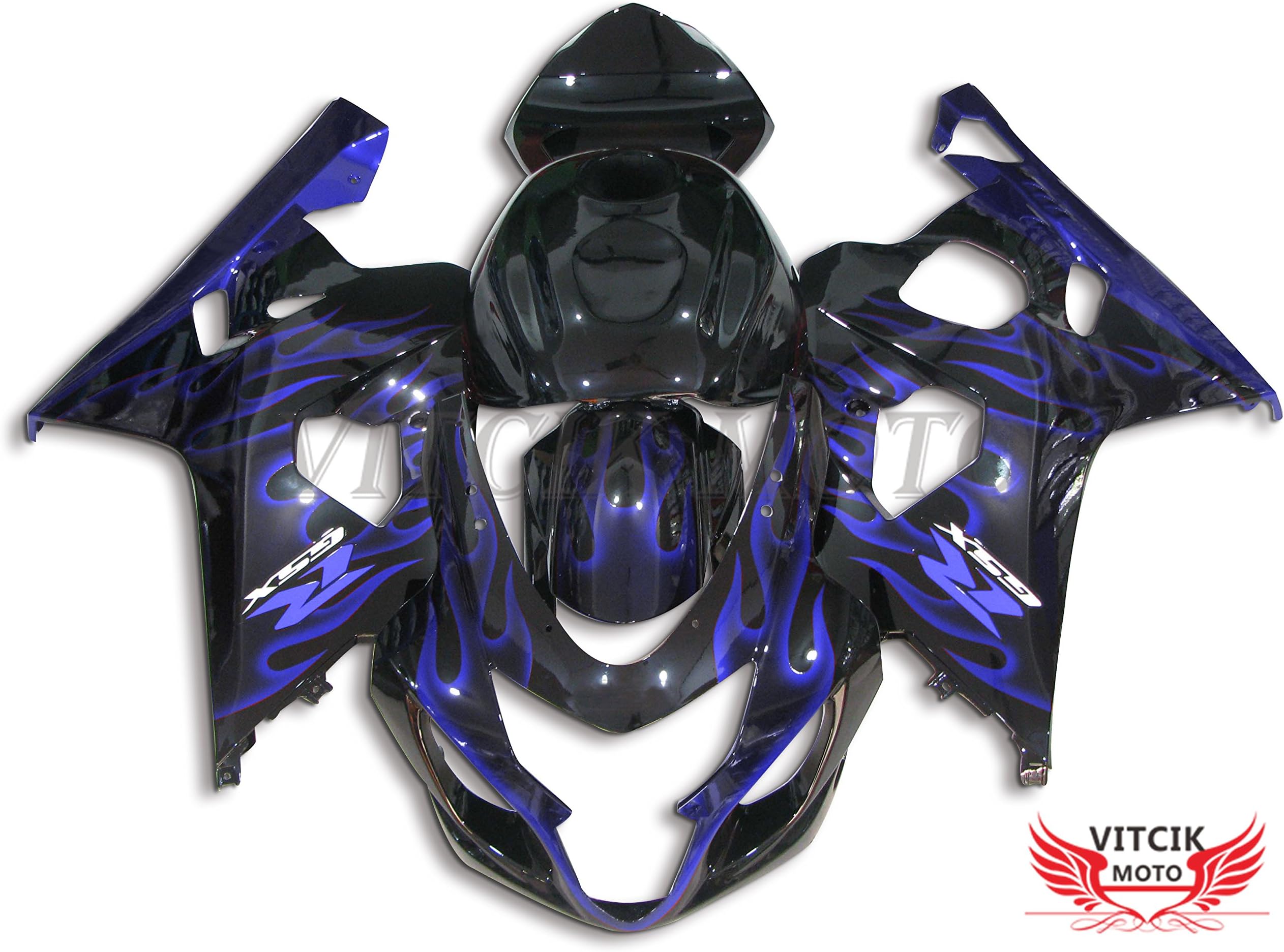 VITCIK (Fairing Kits Fit for GSX-R750 GSX-R600 K4 2004 2005 GSXR 600 750 K4 04 05) Plastic ABS Injection Mold Complete Motorcycle Body Aftermarket Bodywork Frame A093