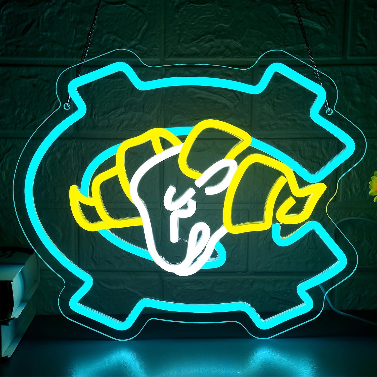 University Neon Sign for Wall Decor University Team Neon Light for Man Cave Dimmable College Football LED Sign for Dorm Bedroom Garage Bar Club Party Birthday Gifts Size13.7 * 11.8In(TWP049)