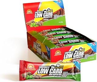 Sunpower Low Carb High Protein Bar, Chocolate Mint 64 g (Pack of 12)