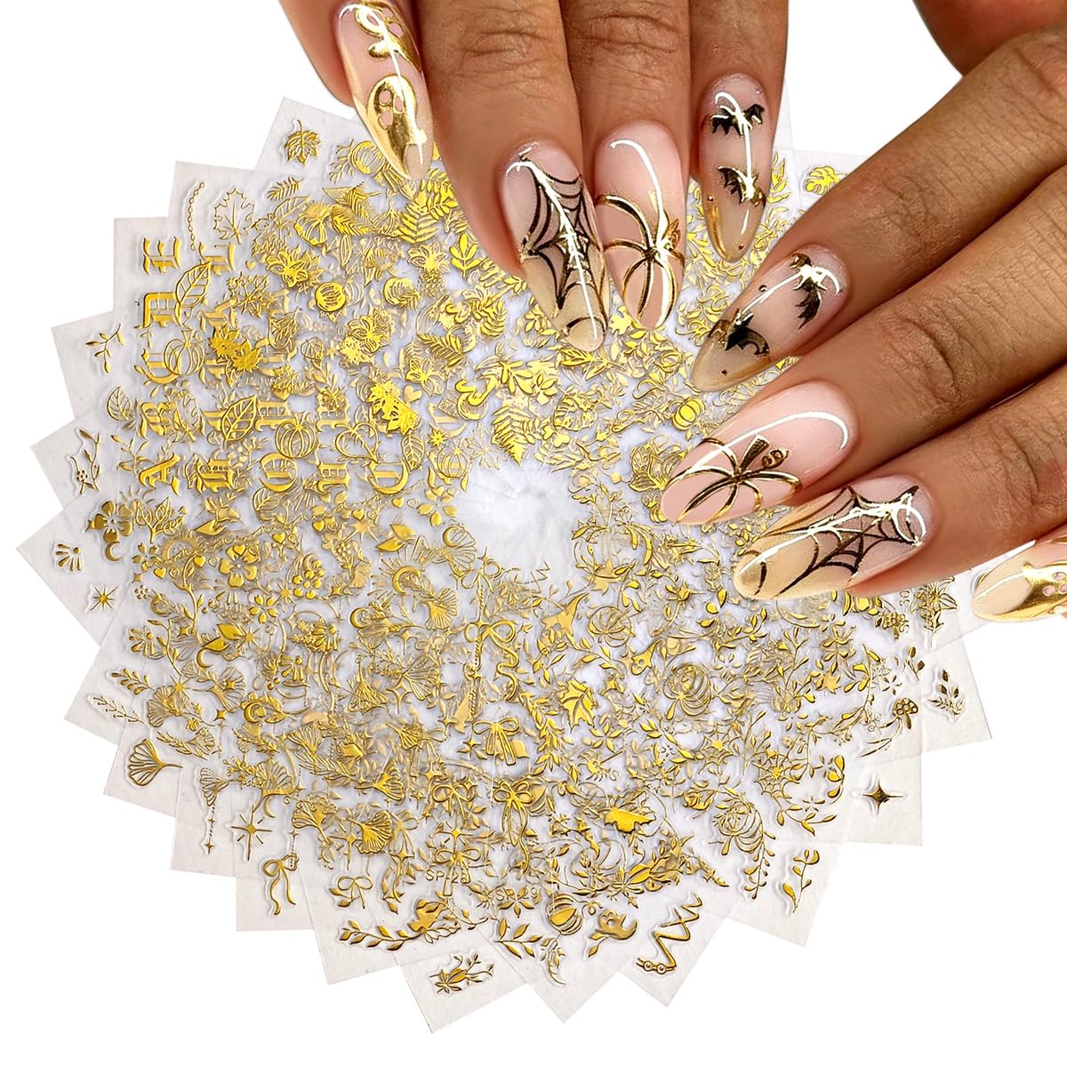 Halloween Nail Stickers - 30 Sheets for Spooky Nails -10