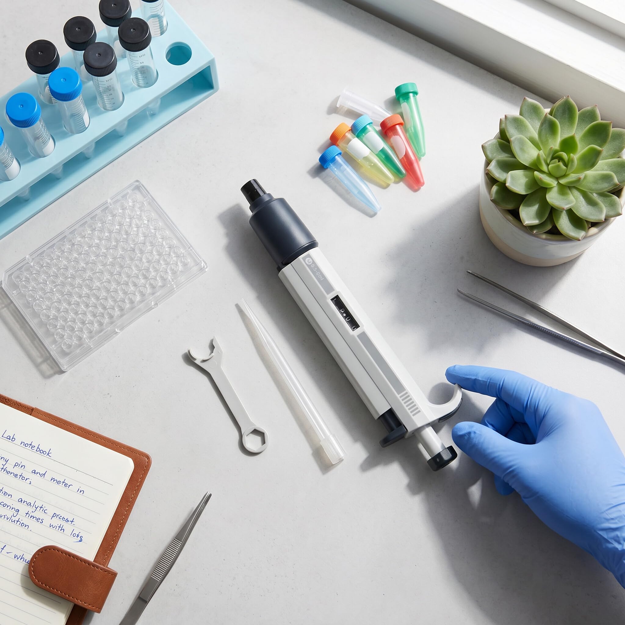 M5000 Volumen-Mikropipette, M5000 1000–5000 Ul, Einstellbares Manuelles Volumen-Mikropipette, Professionelle Pipette für Wissenschaftslabor-Pipettierzubehör